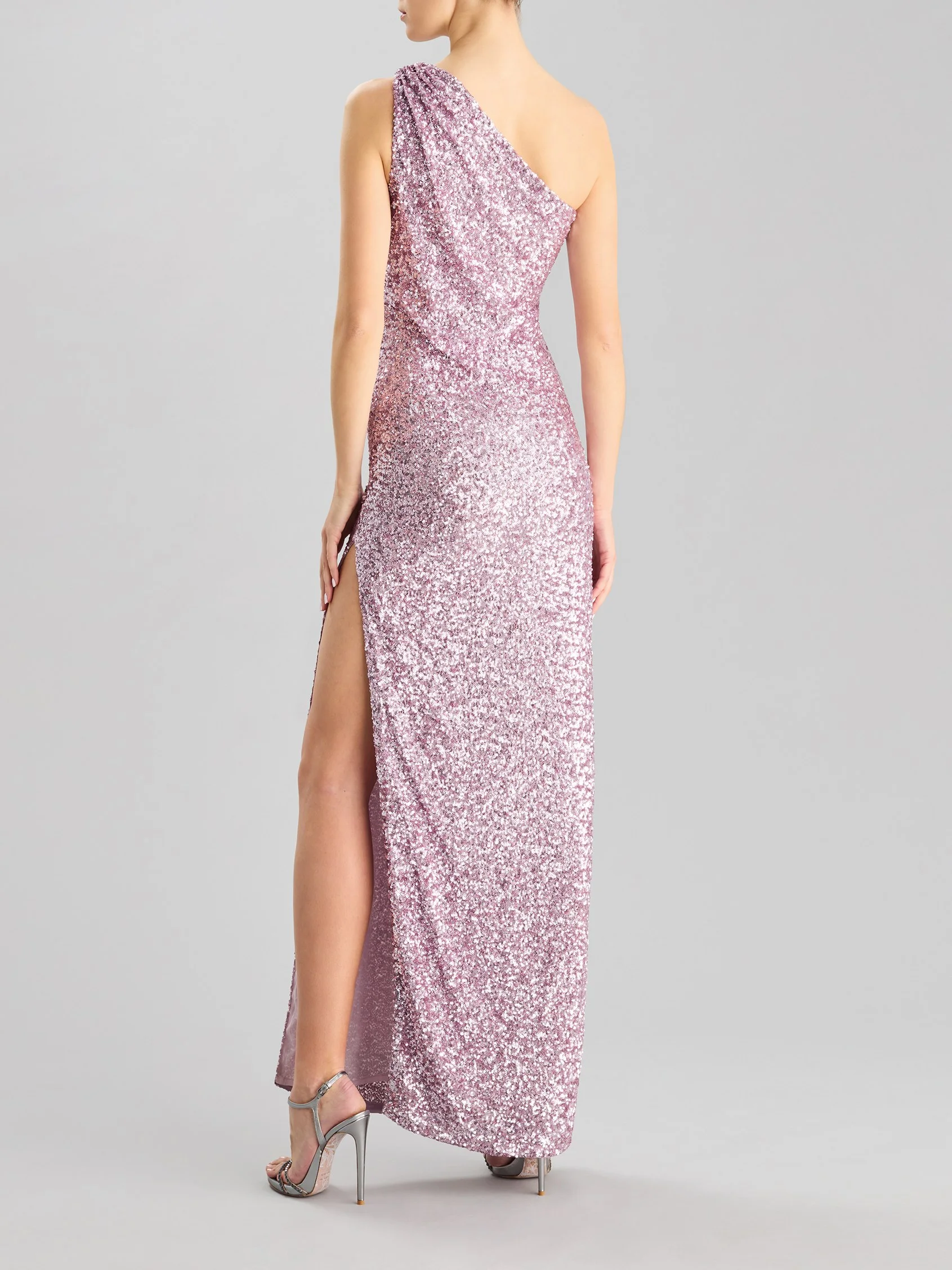 SPARKLE 2423 Sleeveless sequined party dress