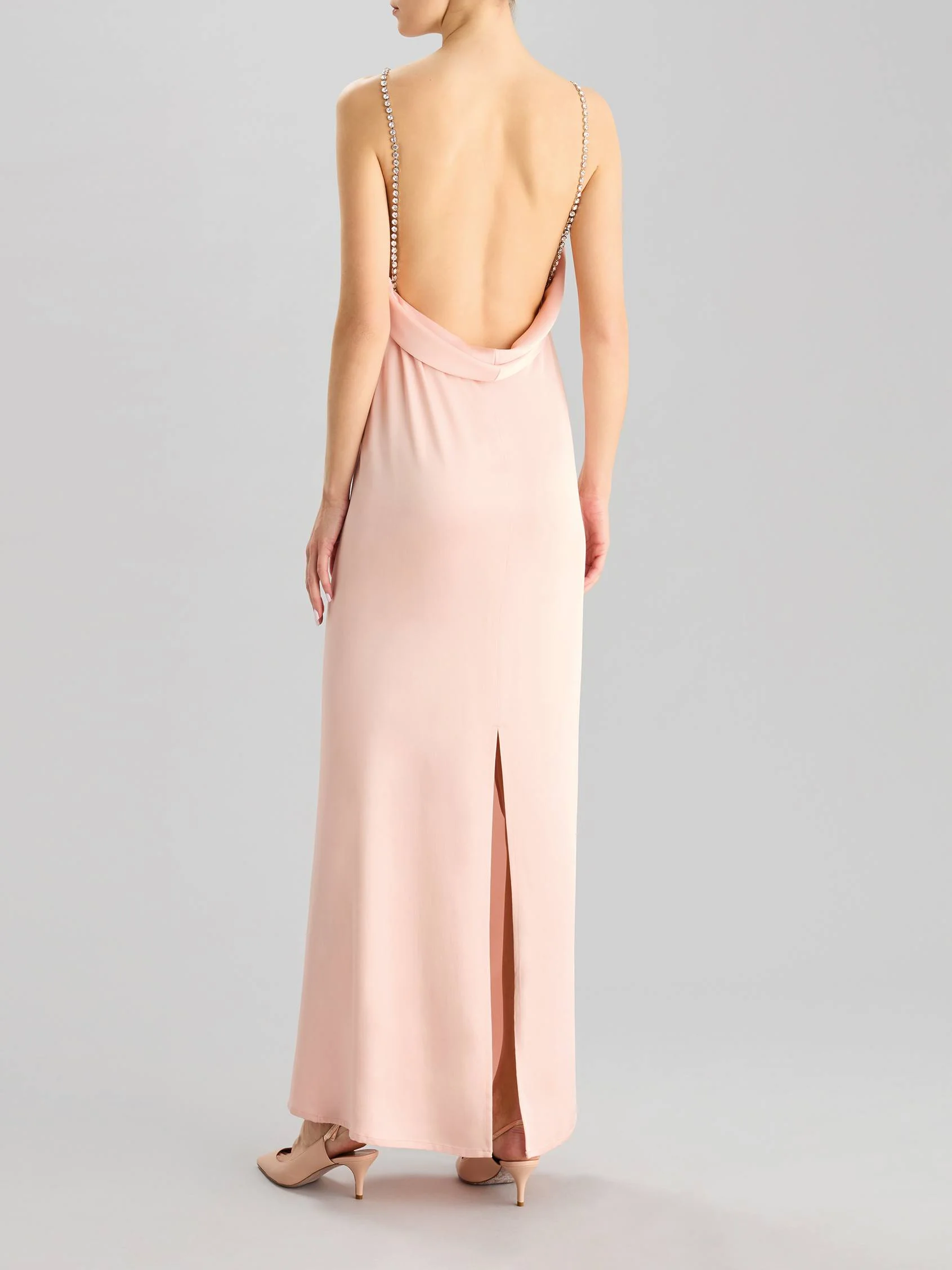 ESSENTIAL 2409 Halter-neck sheath party dress