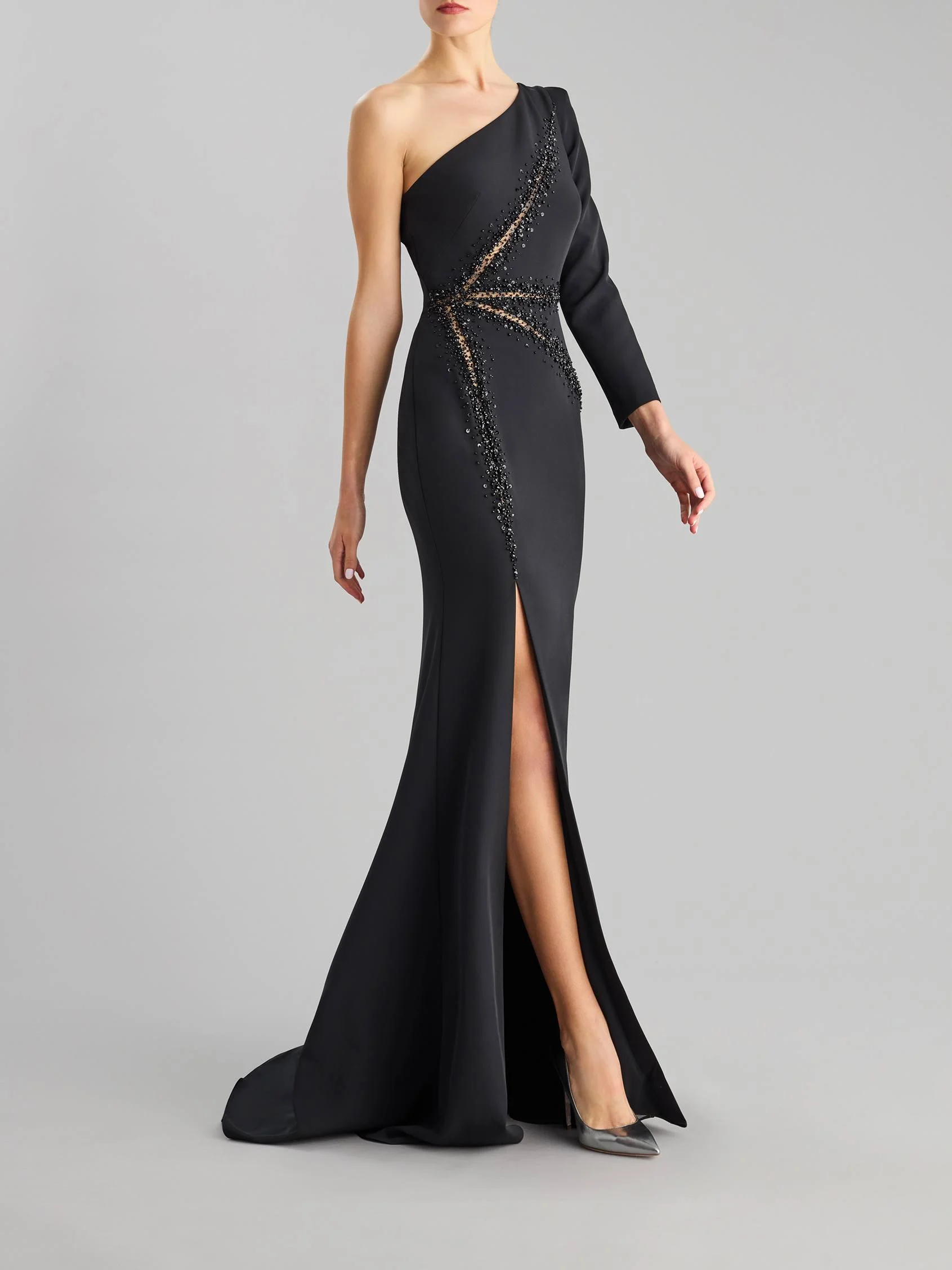 SPARKLE 2418 Mermaid party dress with asymmetrical back
