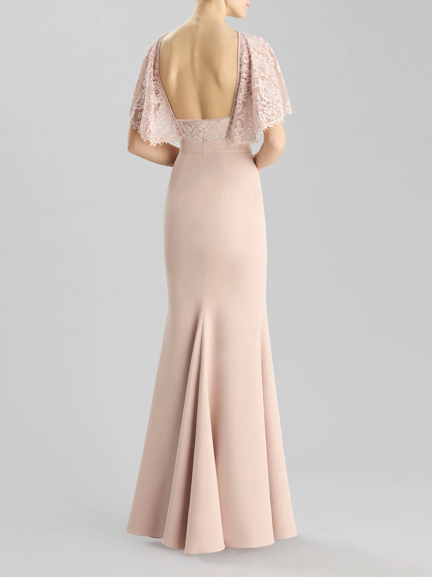 LACE 2434 Mermaid party dress in crepe 1 LACE 2434 Mermaid party dress in crepe