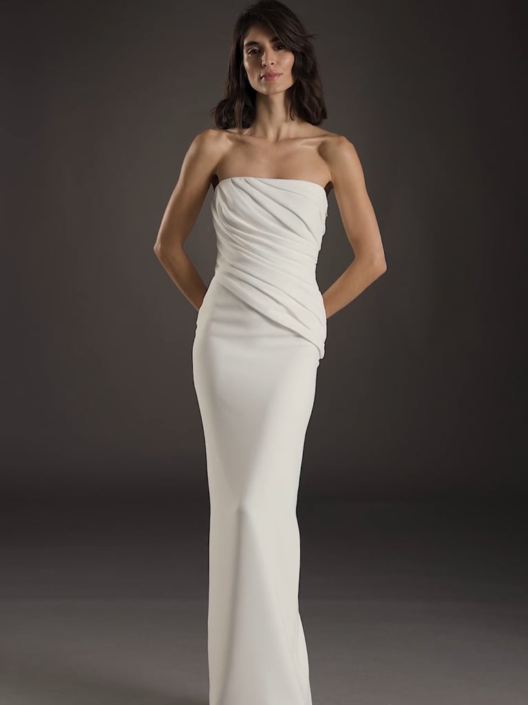 SANTS Sheath wedding dress in crepe