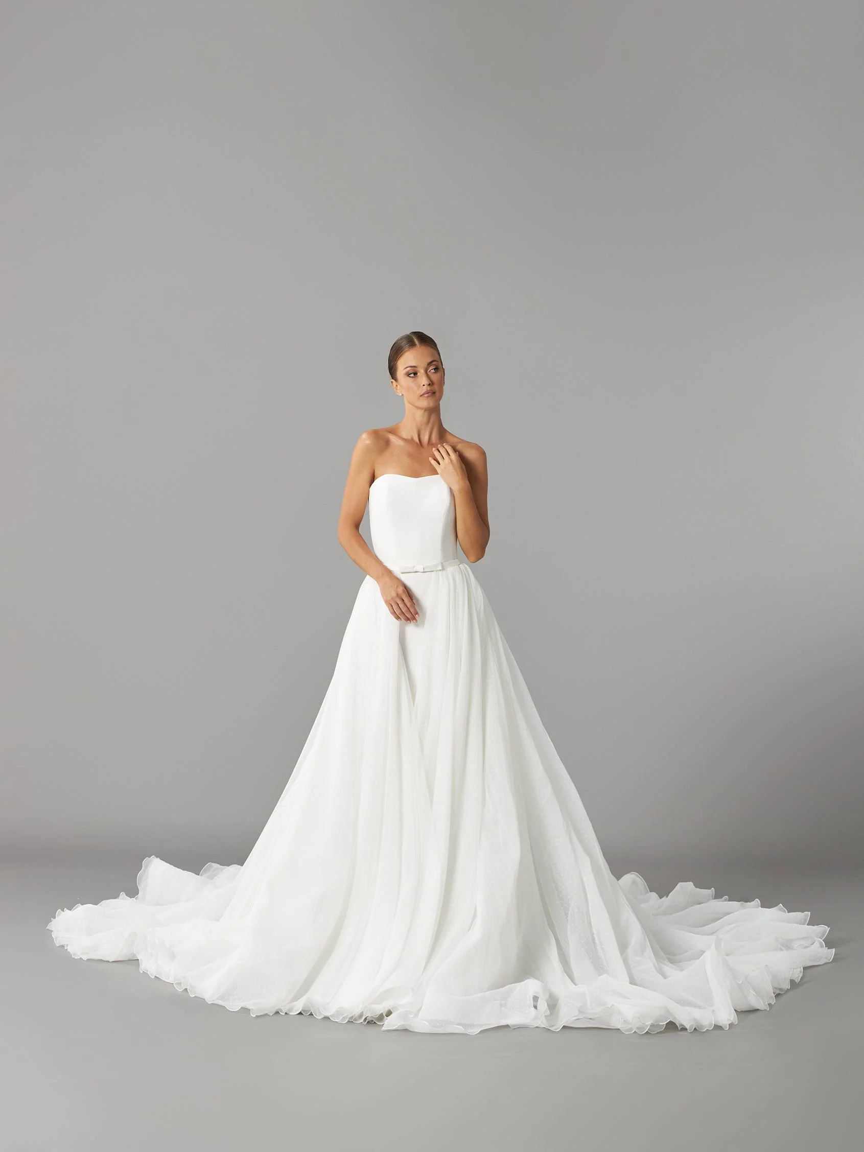 NINFA SOBFDA Satin overskirt with soft tulle 1 NINFA SOBFDA Satin overskirt with soft tulle