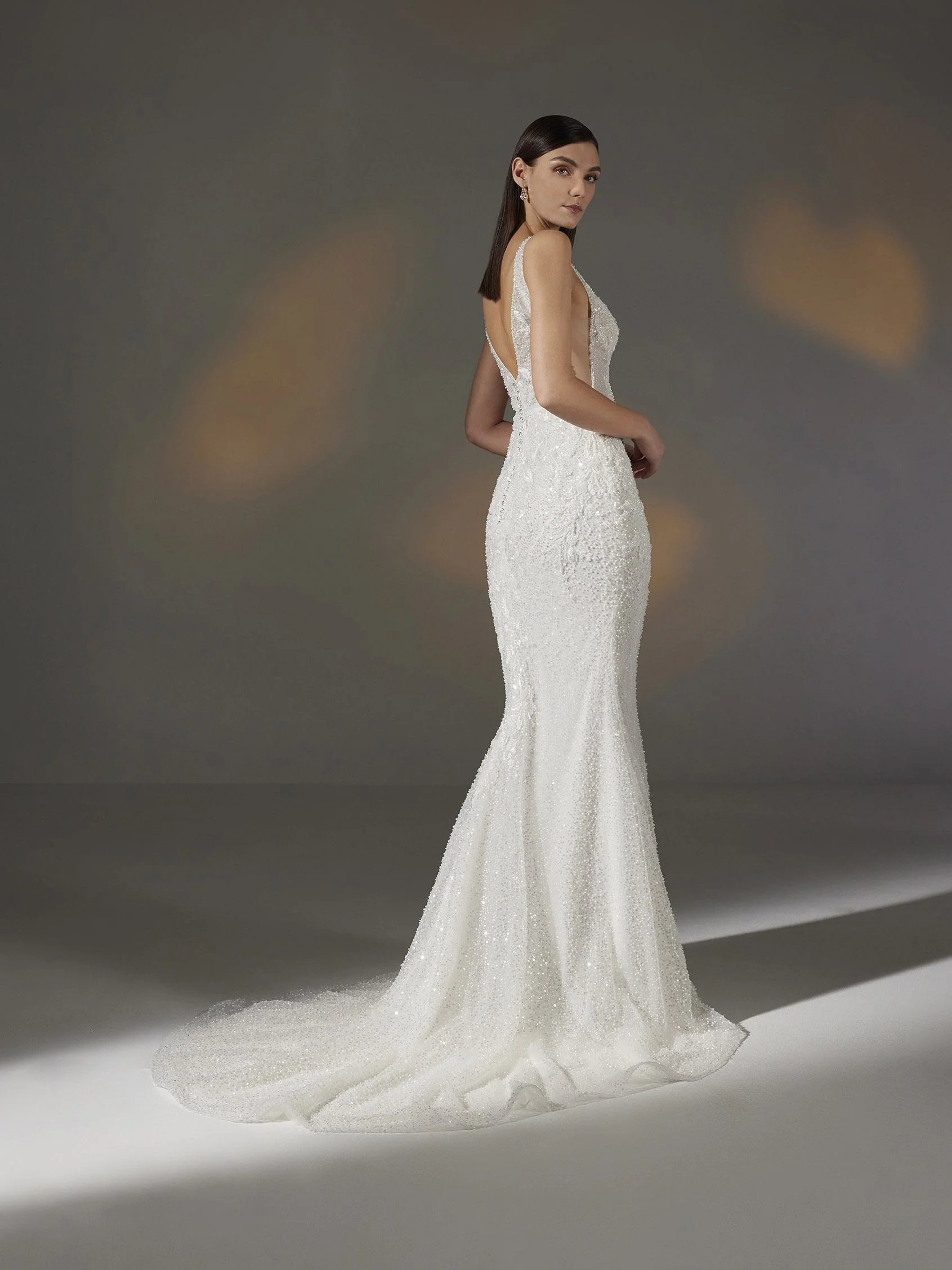 AYANNA Plunging V-neck mermaid wedding dress