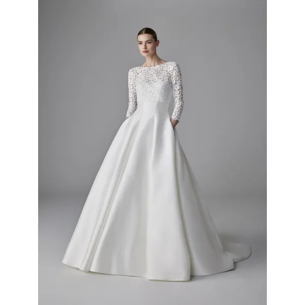 CAMMI Ballgown wedding dress strapless in mikado 1 CAMMI Ballgown wedding dress strapless in mikado