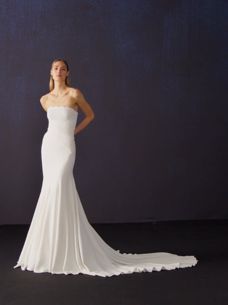 ANGELIS Mermaid sleeveless wedding dress strapless in crepe