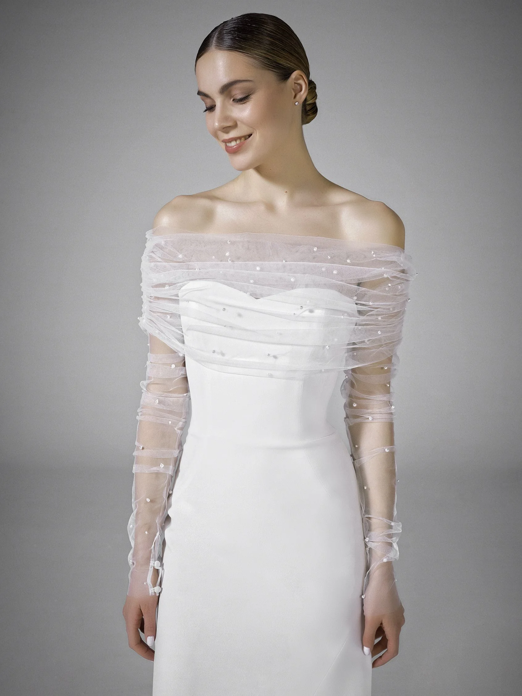 JACK-LA14 Tulle jacket with rhinestones
