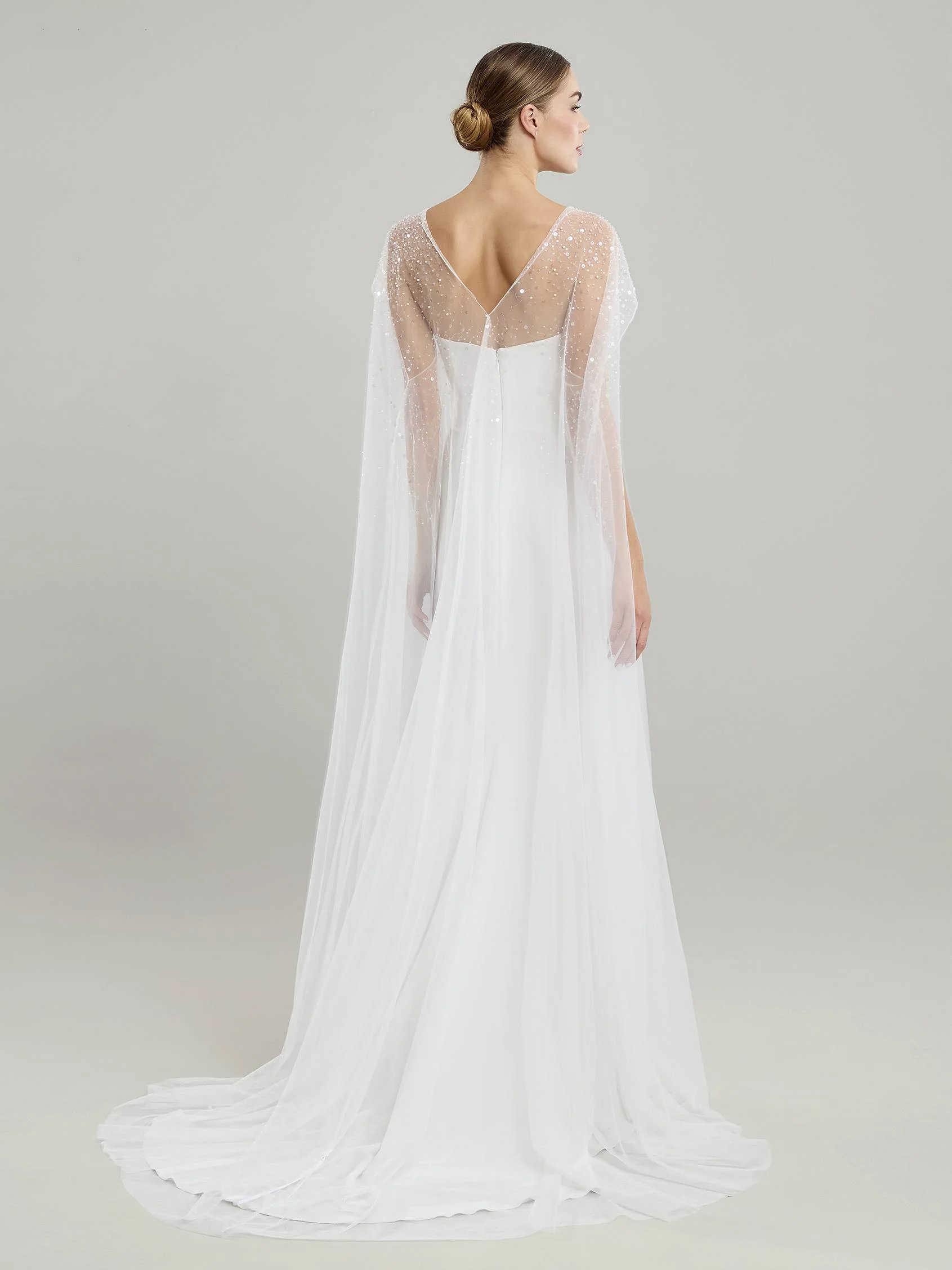 CAPE-LA26 Tulle cape with rhinestones 1 CAPE-LA26 Tulle cape with rhinestones