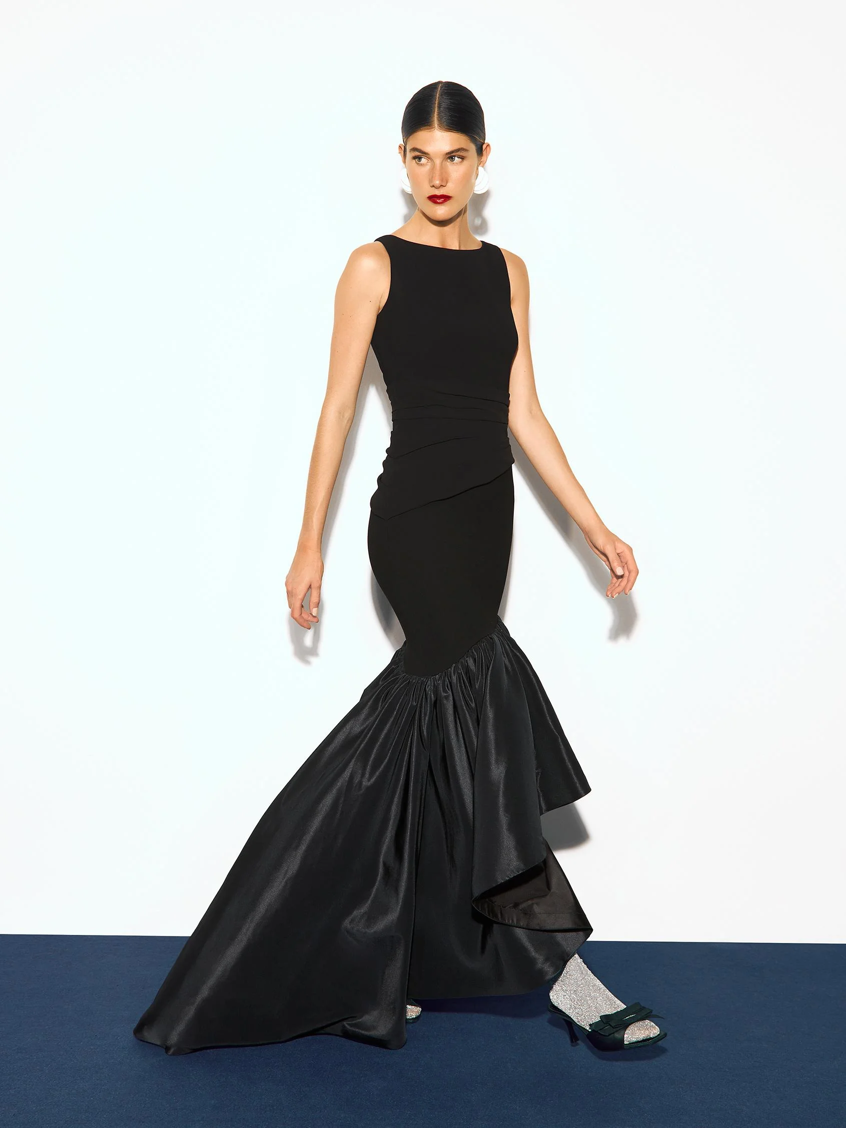DURIO Mermaid party dress with boat neckline 1 DURIO Mermaid party dress with boat neckline