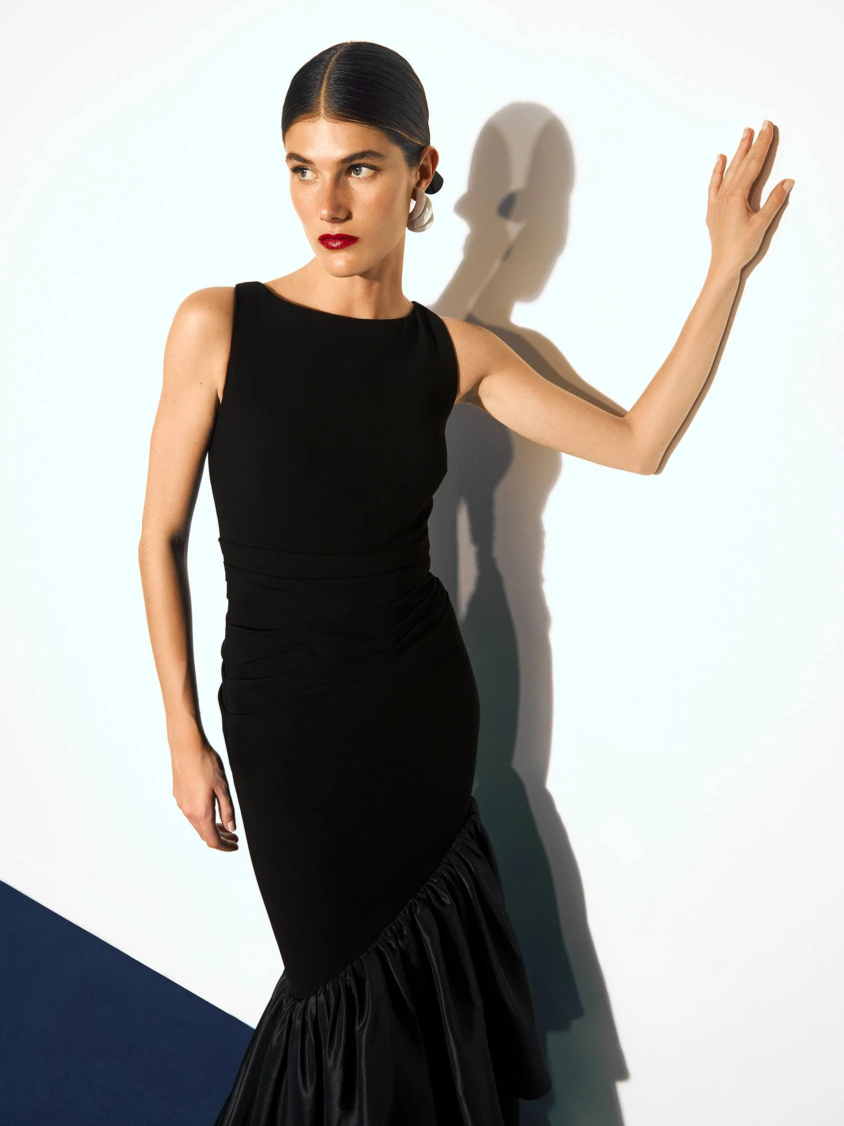 DURIO Mermaid party dress with boat neckline 3 DURIO Mermaid party dress with boat neckline