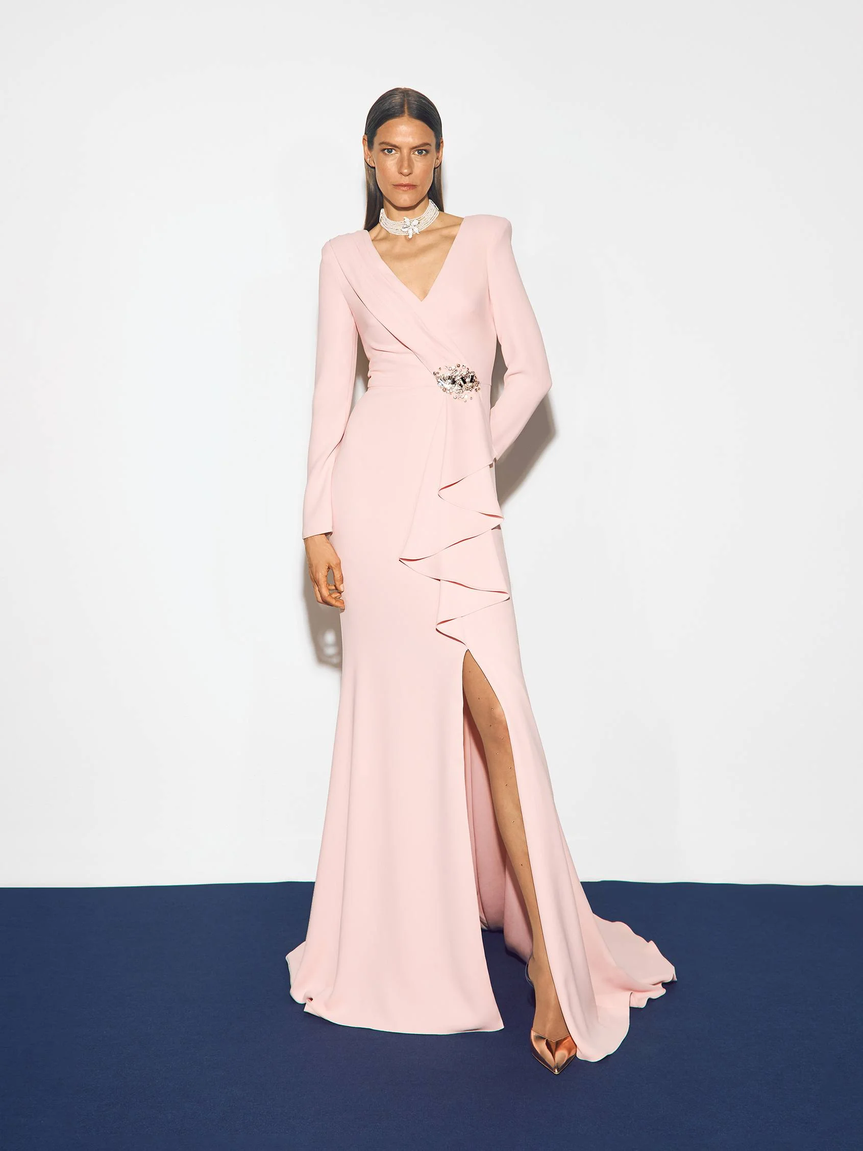 ANTURIO Mermaid crepe party dress
