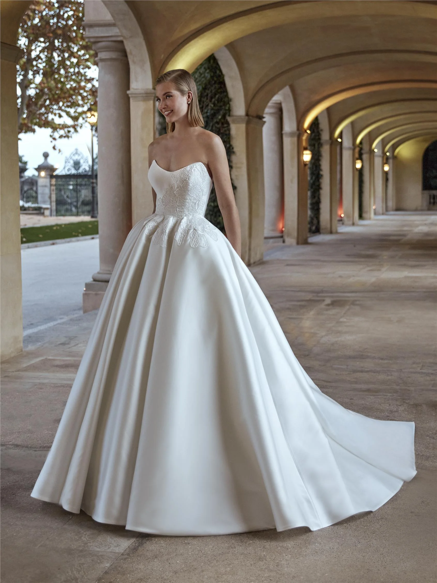 BASIL Princess strapless bridal dress in mikado 1 BASIL Princess strapless bridal dress in mikado