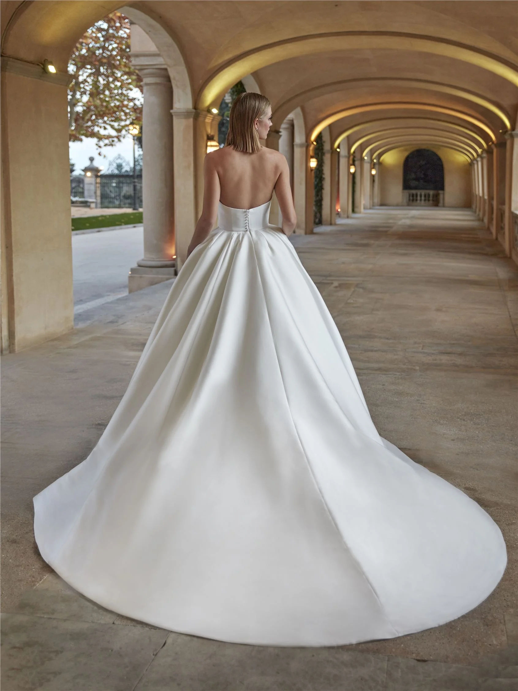 BASIL Princess strapless bridal dress in mikado 2 BASIL Princess strapless bridal dress in mikado