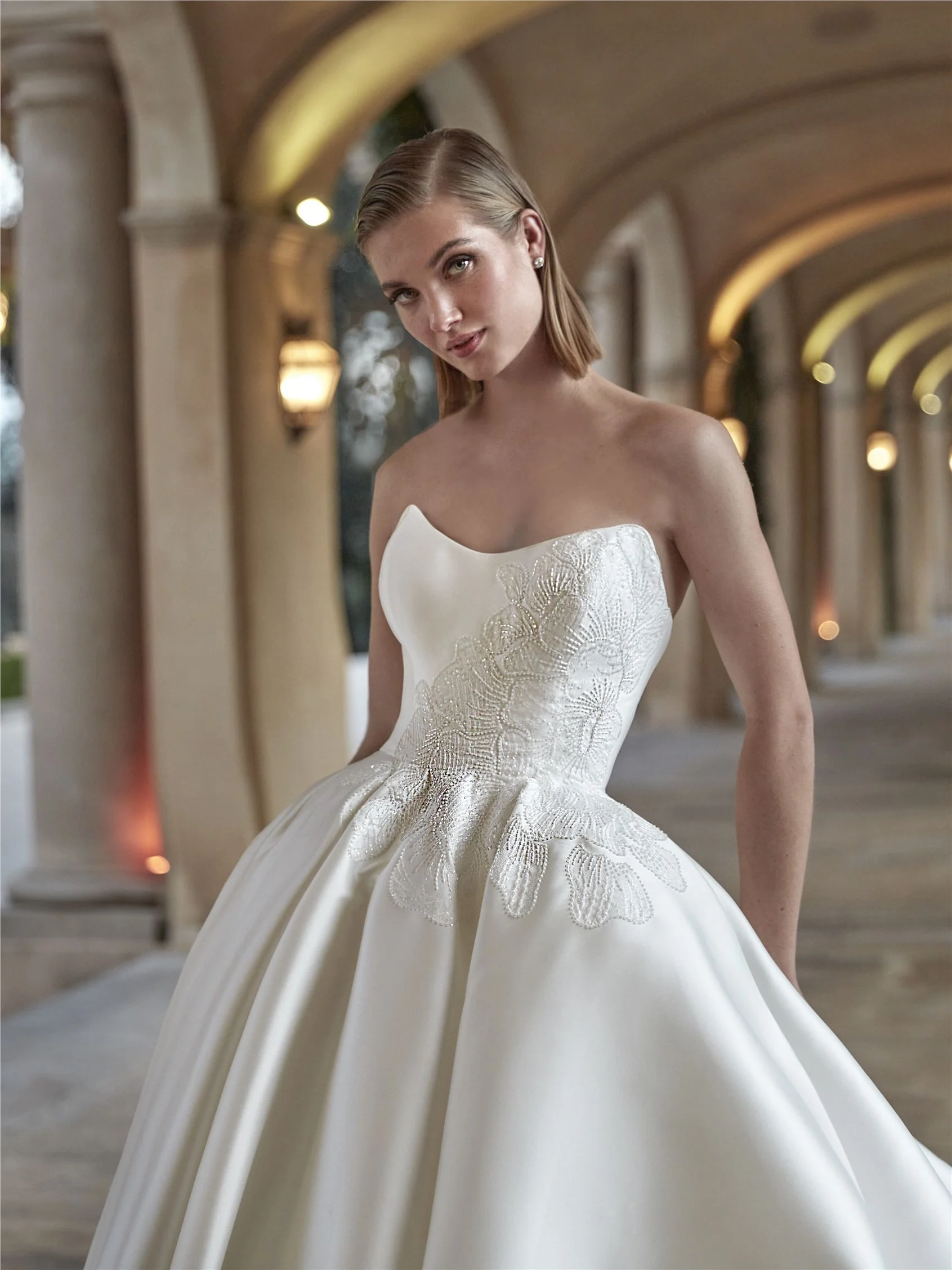 BASIL Princess strapless bridal dress in mikado 3 BASIL Princess strapless bridal dress in mikado