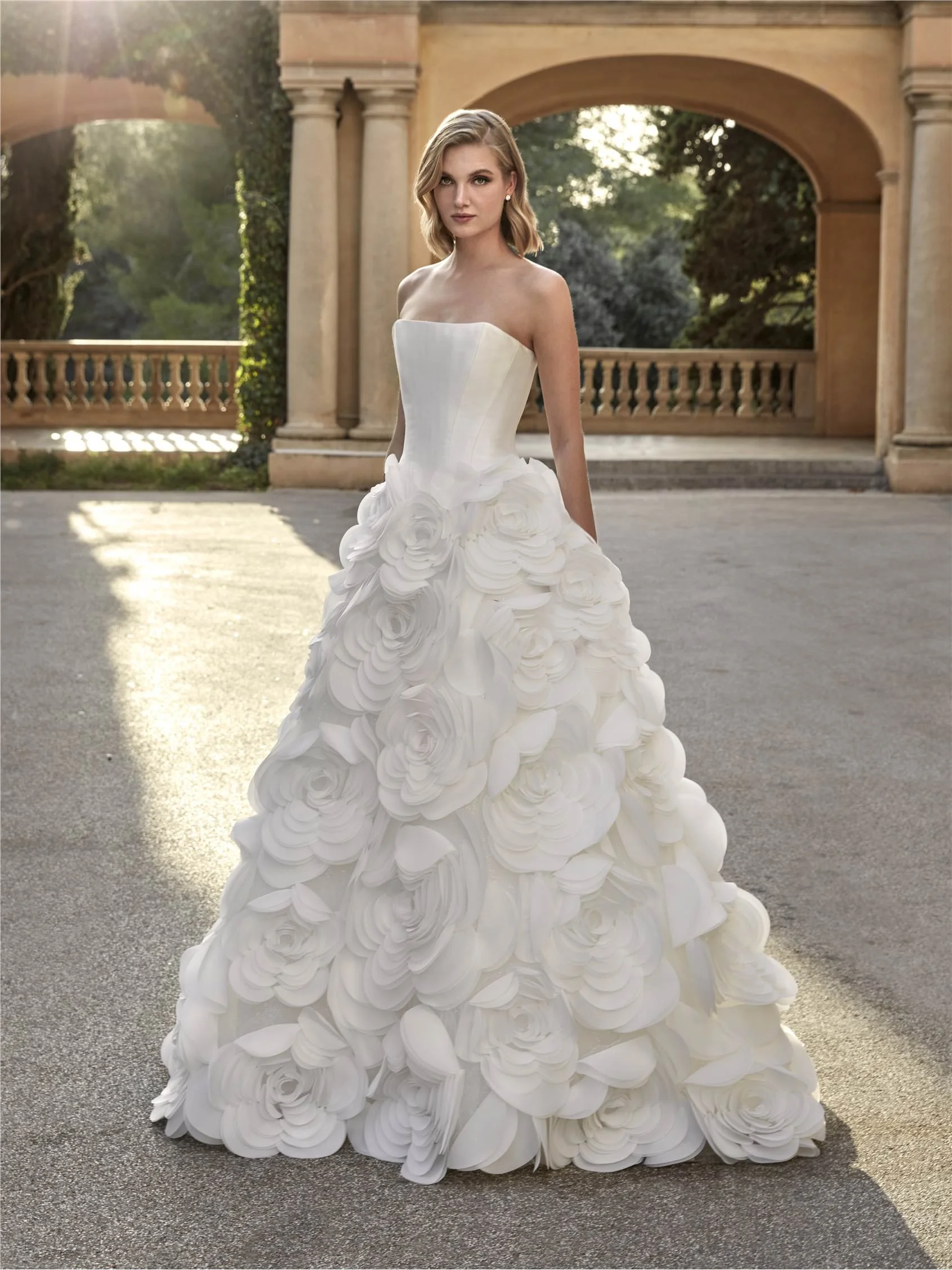CELIS A-line strapless bridal dress in mikado 1 CELIS A-line strapless bridal dress in mikado