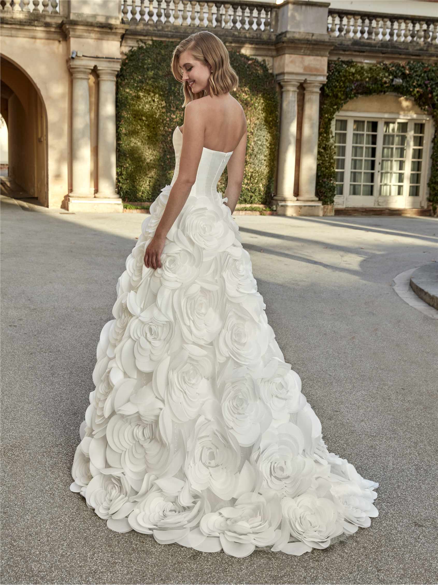 CELIS A-line strapless bridal dress in mikado 2 CELIS A-line strapless bridal dress in mikado