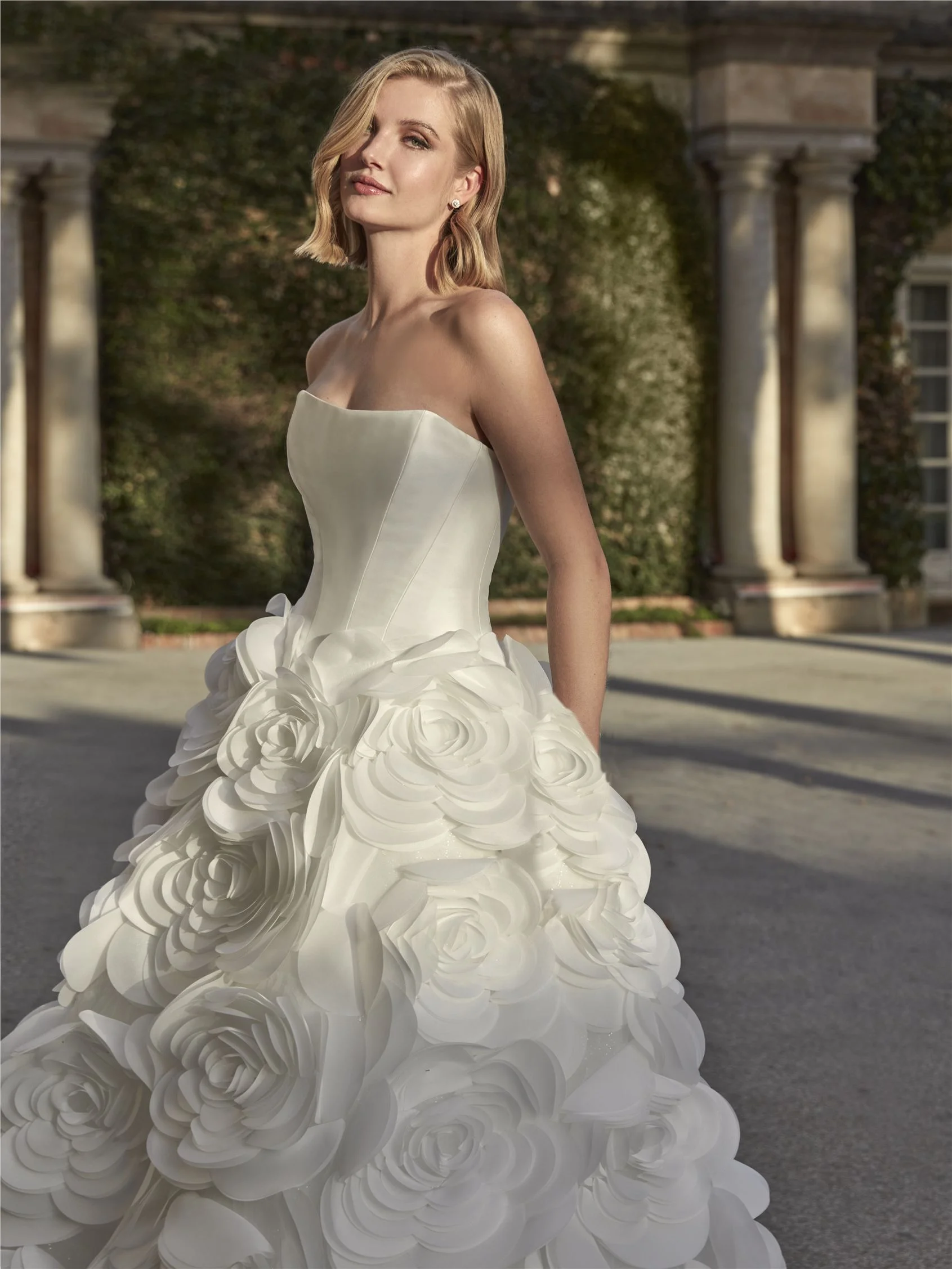 CELIS A-line strapless bridal dress in mikado 3 CELIS A-line strapless bridal dress in mikado