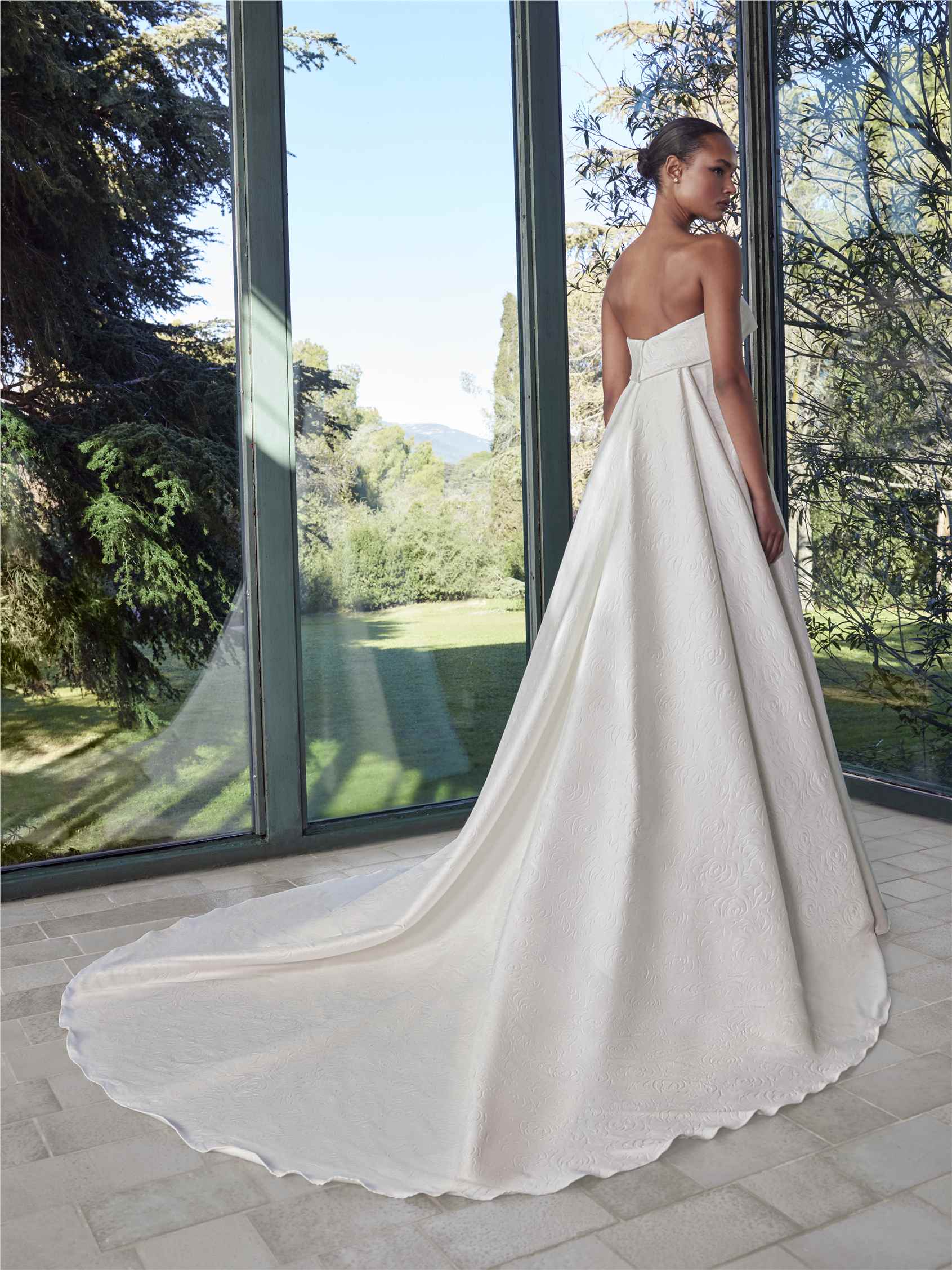 SKIES A-line mikado wedding dress with strapless design 3 SKIES A-line mikado wedding dress with strapless design
