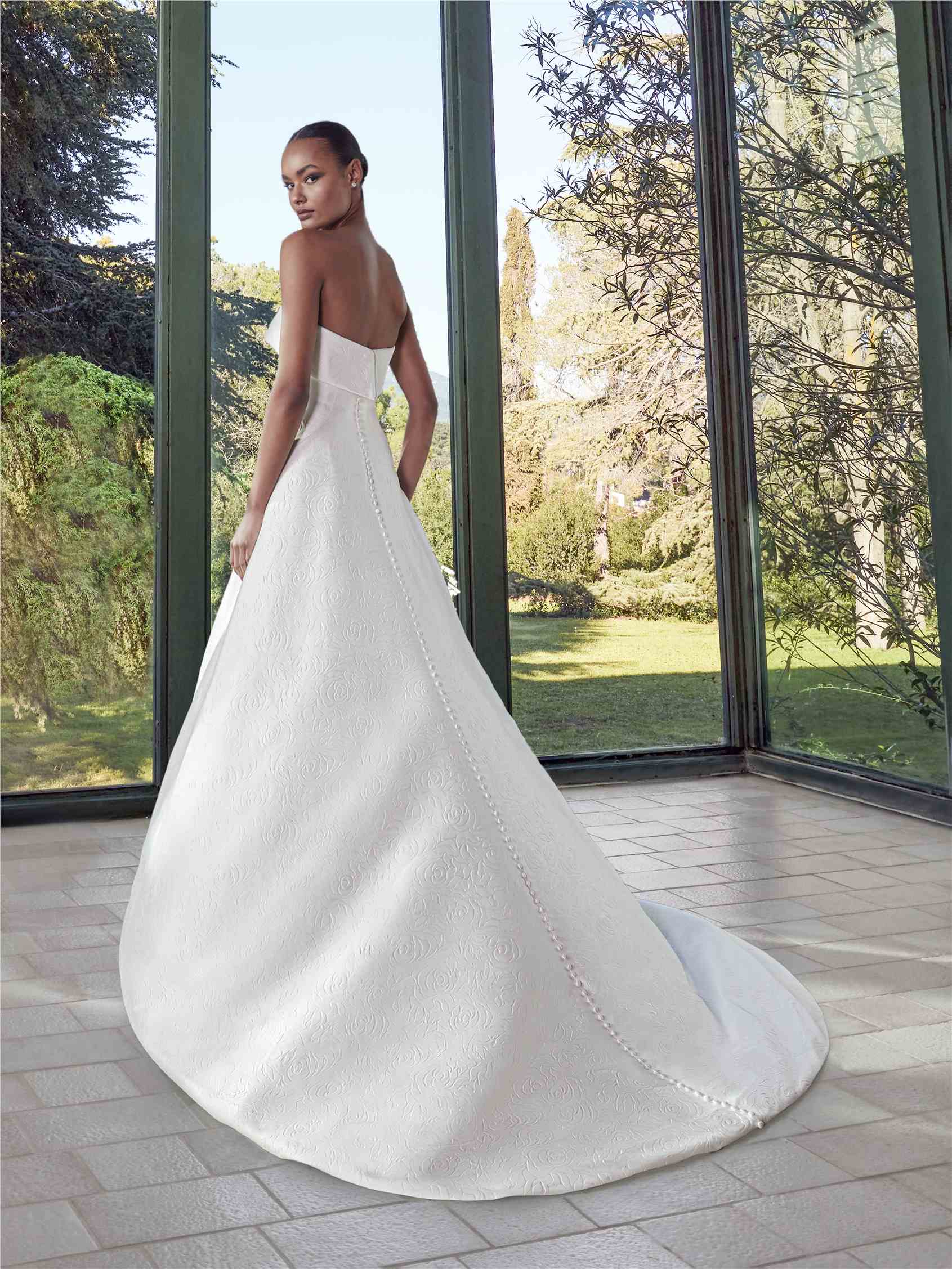 SKIES A-line mikado wedding dress with strapless design 4 SKIES A-line mikado wedding dress with strapless design