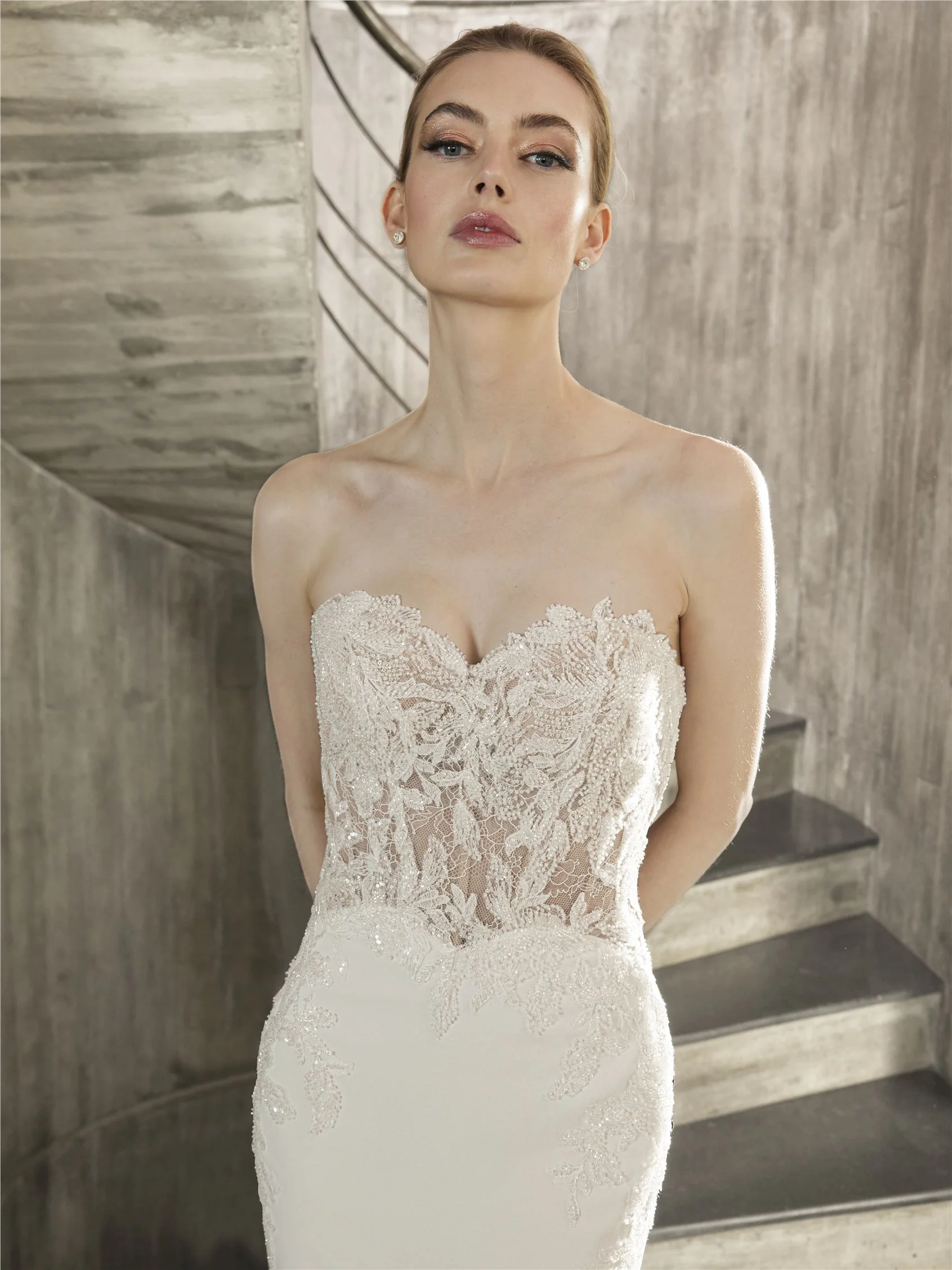 PYCE Crepe strapless mermaid wedding dress 3 PYCE Crepe strapless mermaid wedding dress