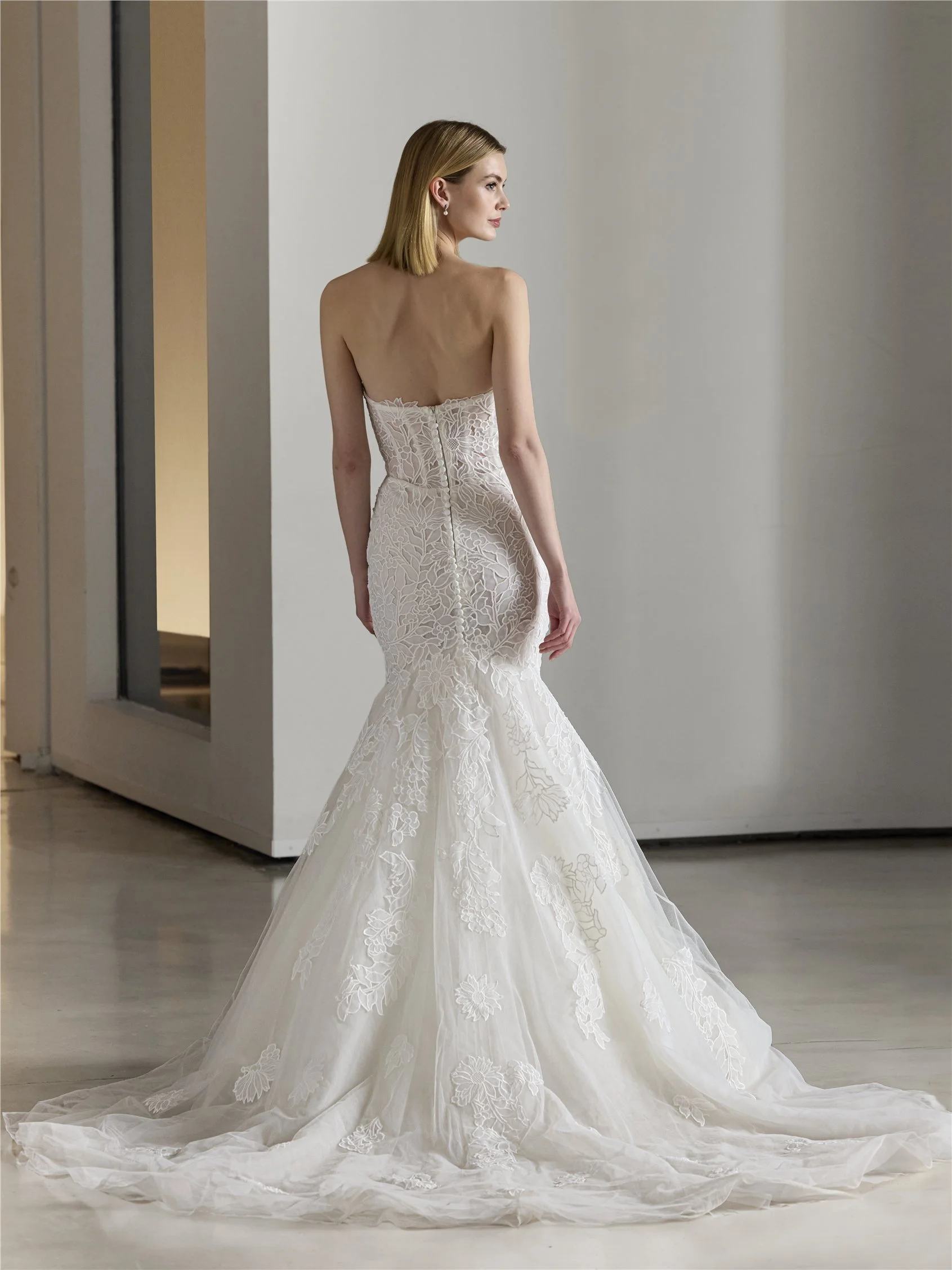 PALMER Lace strapless mermaid wedding dress