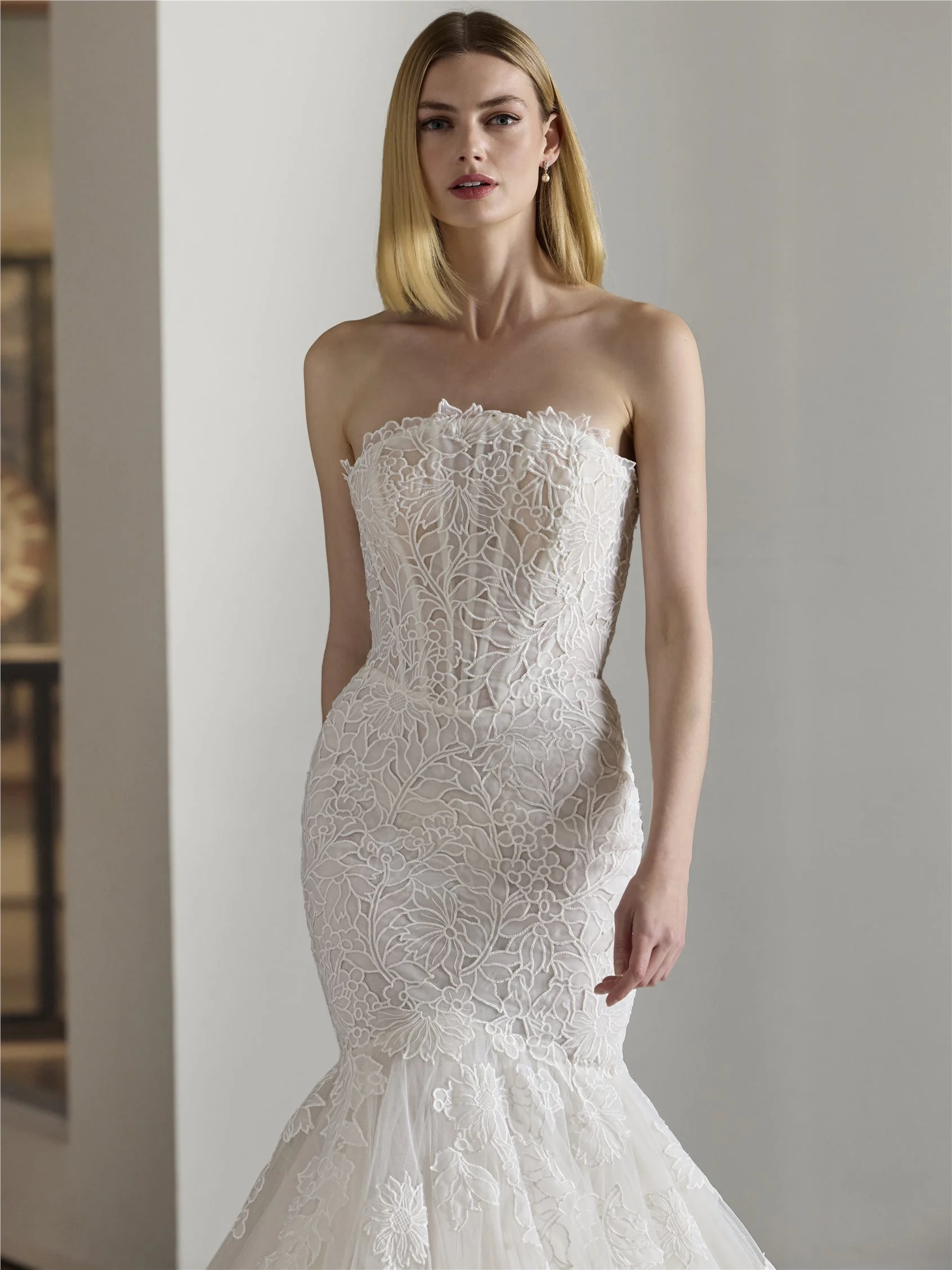 PALMER Lace strapless mermaid wedding dress