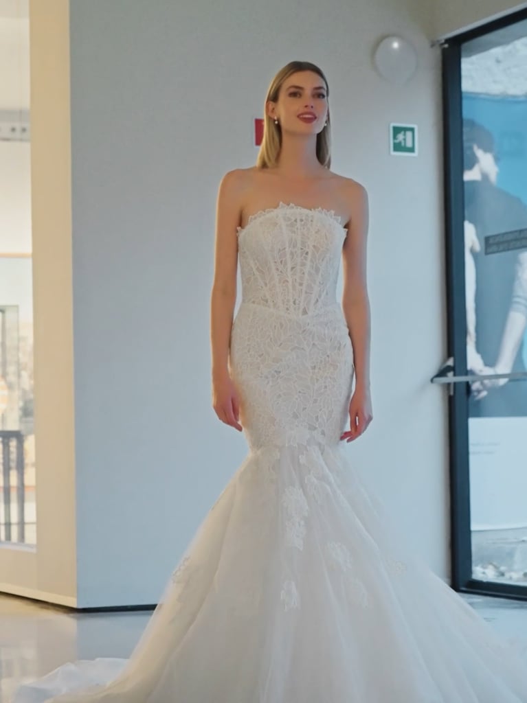PALMER Lace strapless mermaid wedding dress