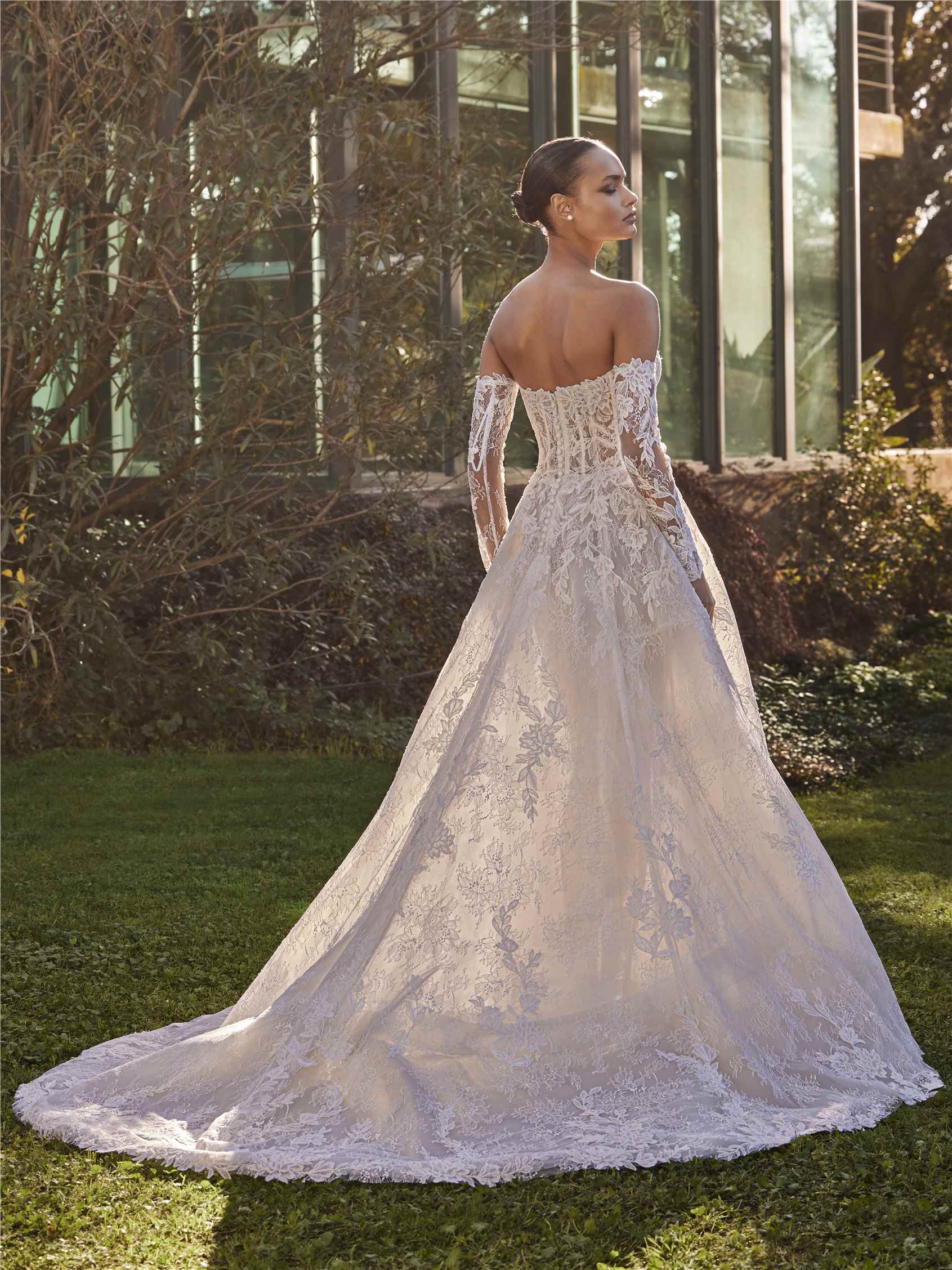 DABRI Lace princess strapless wedding dress