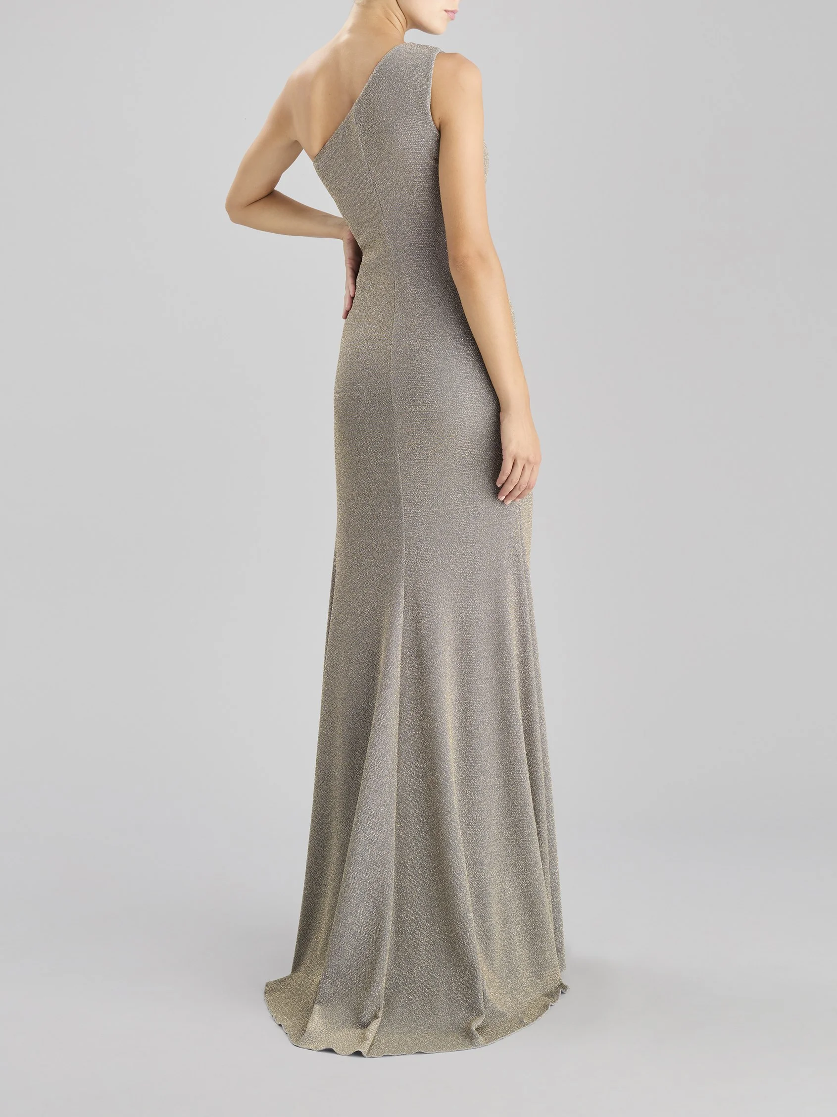 METALLIC 2322 Mermaid knit party dress