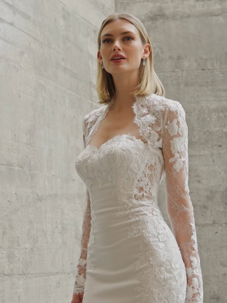 ATTAL Crepe mermaid wedding dress with sweetheart neckline 5 ATTAL Crepe mermaid wedding dress with sweetheart neckline