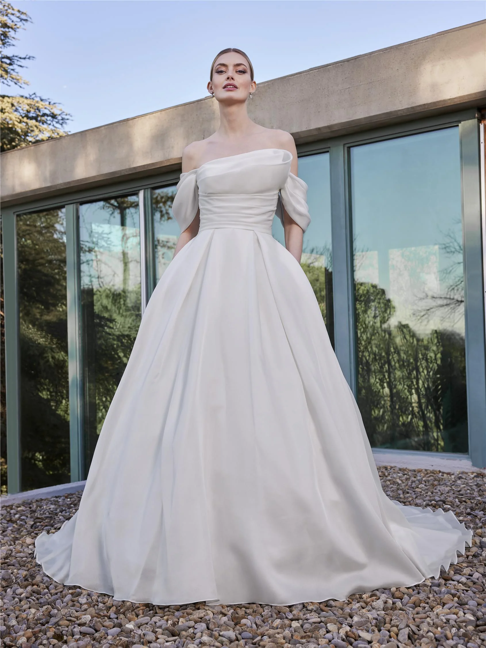 ATINA Strapless princess organza wedding dress