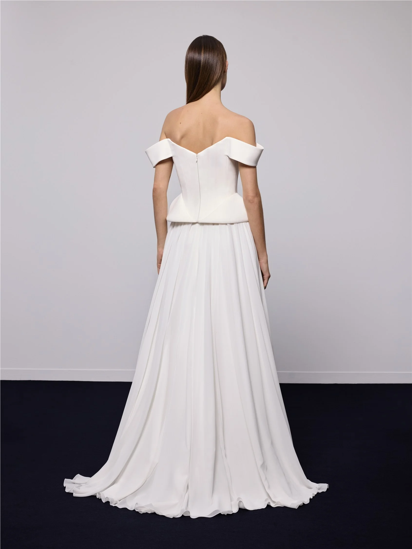 MYSRINE TOP Off-the-shoulders bridal top in crepe 6 MYSRINE TOP Off-the-shoulders bridal top in crepe