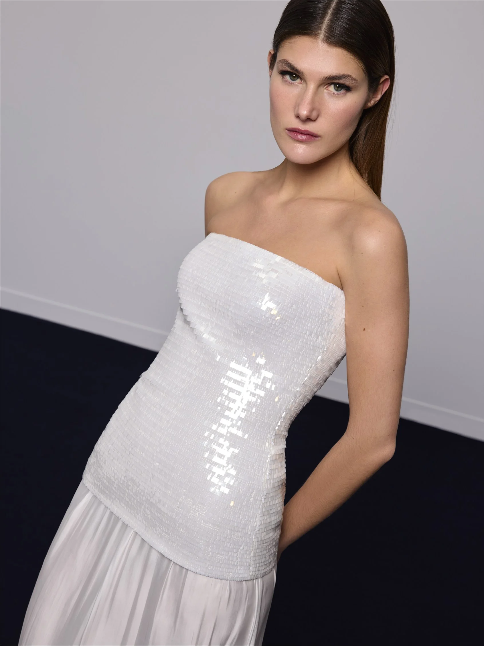 MONIK TOP Strapless bridal top in sequins