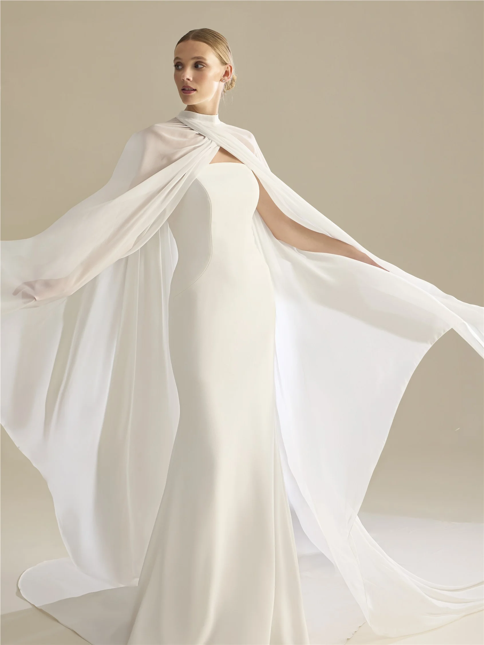 CAPE-LA42 Chiffon cape 1 CAPE-LA42 Chiffon cape