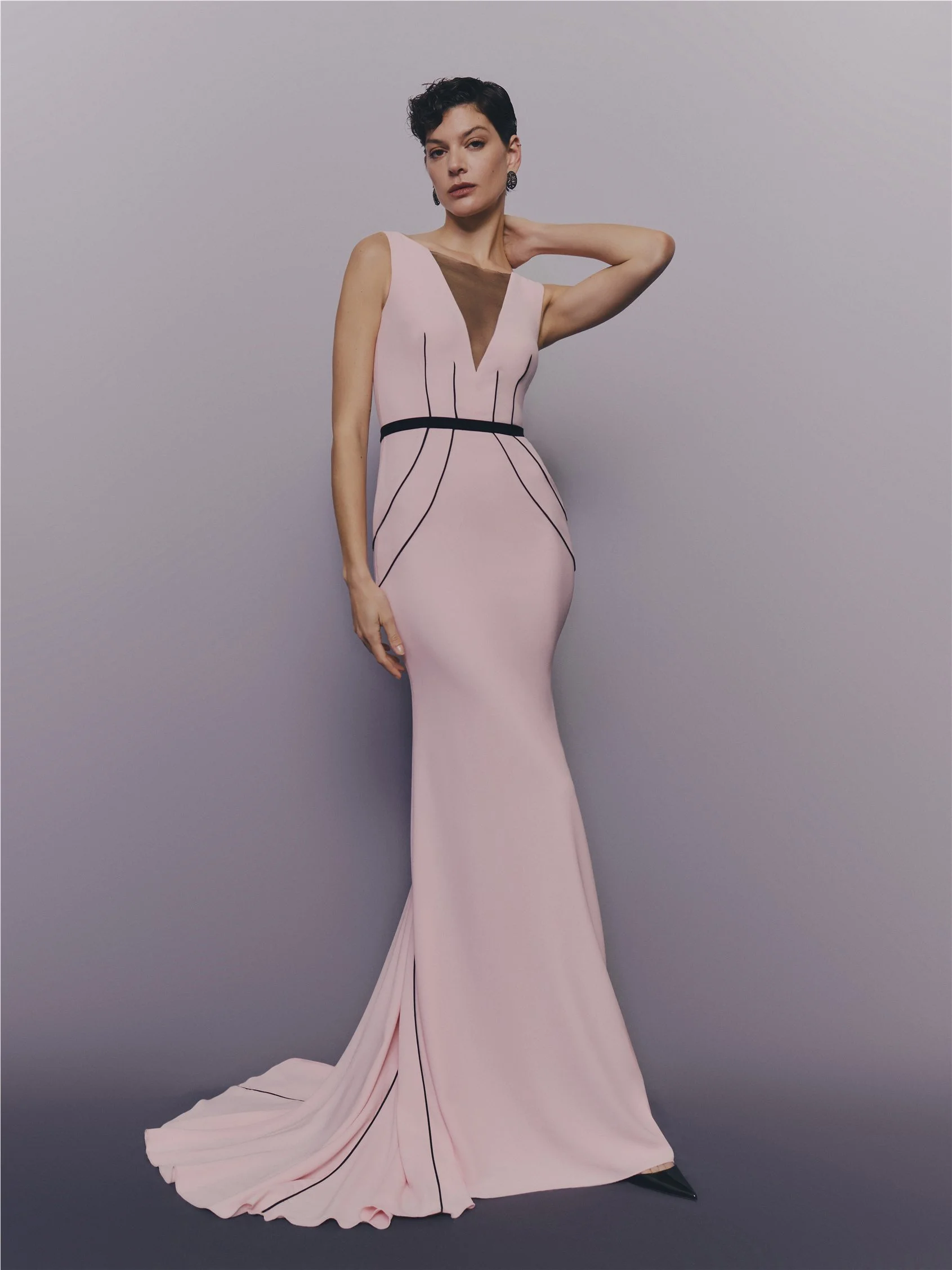 THYRIDA Mermaid dress with bateau neckline