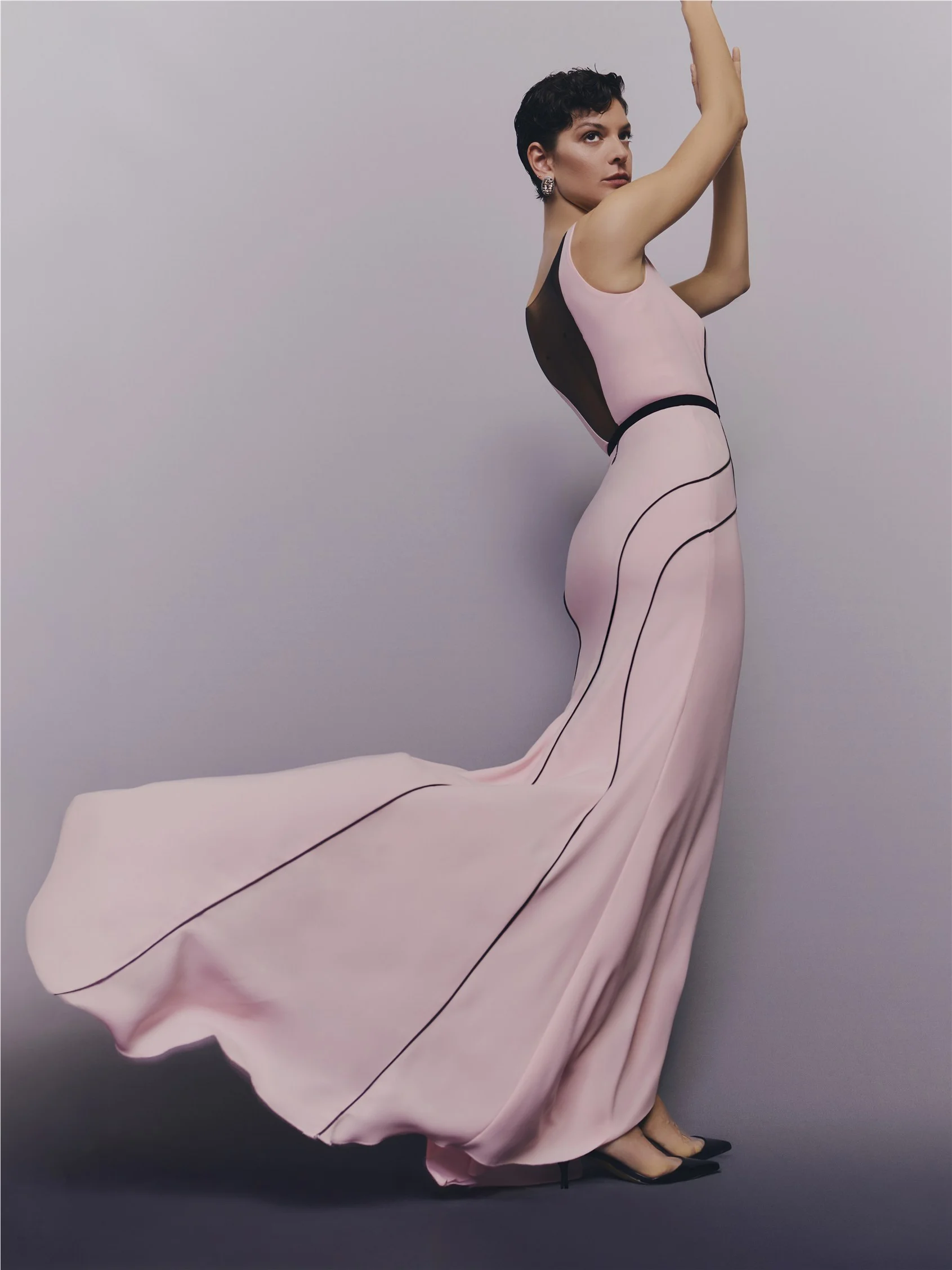 THYRIDA Mermaid dress with bateau neckline