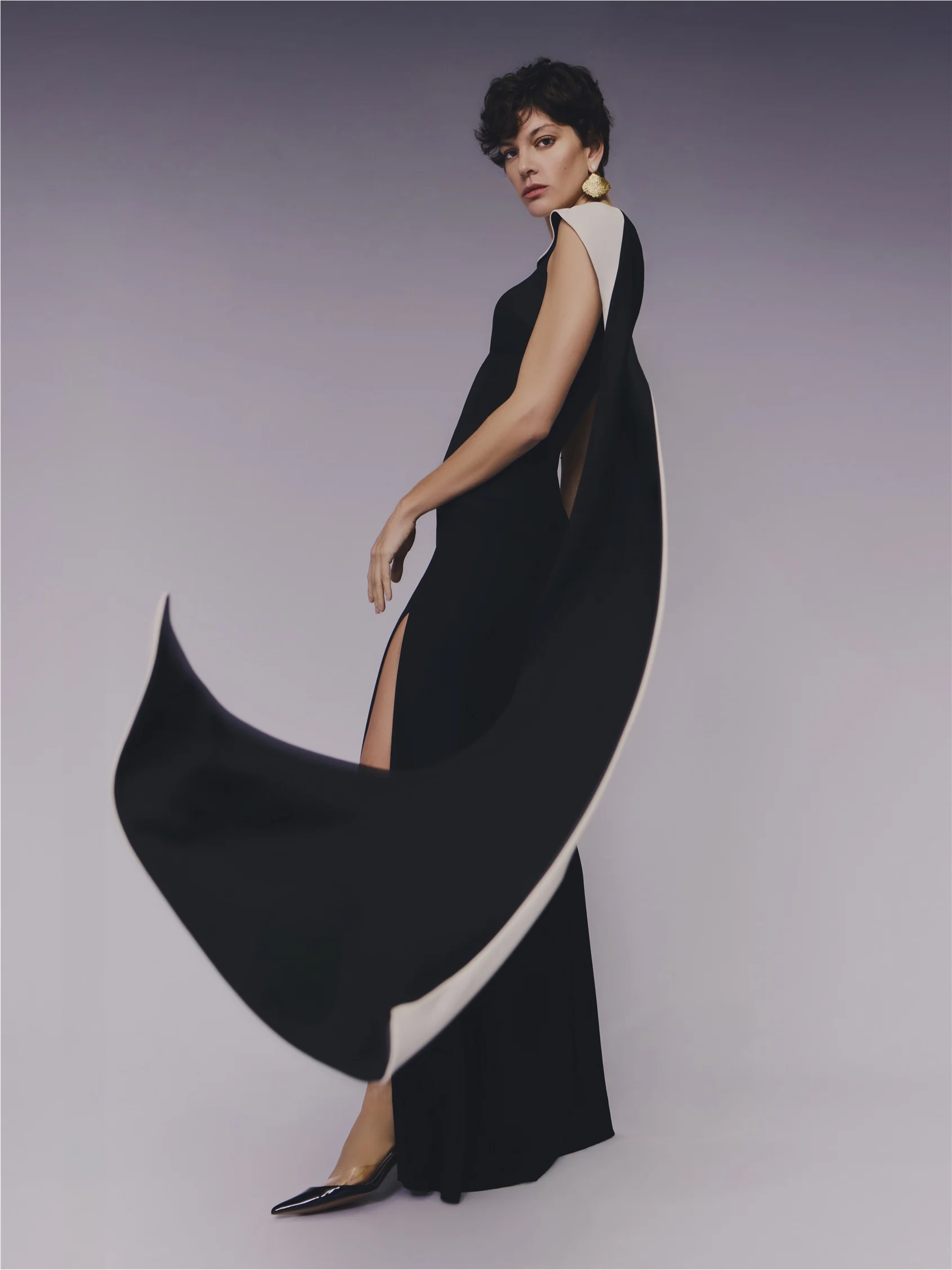 BERILLO Mermaid dress with round neckline