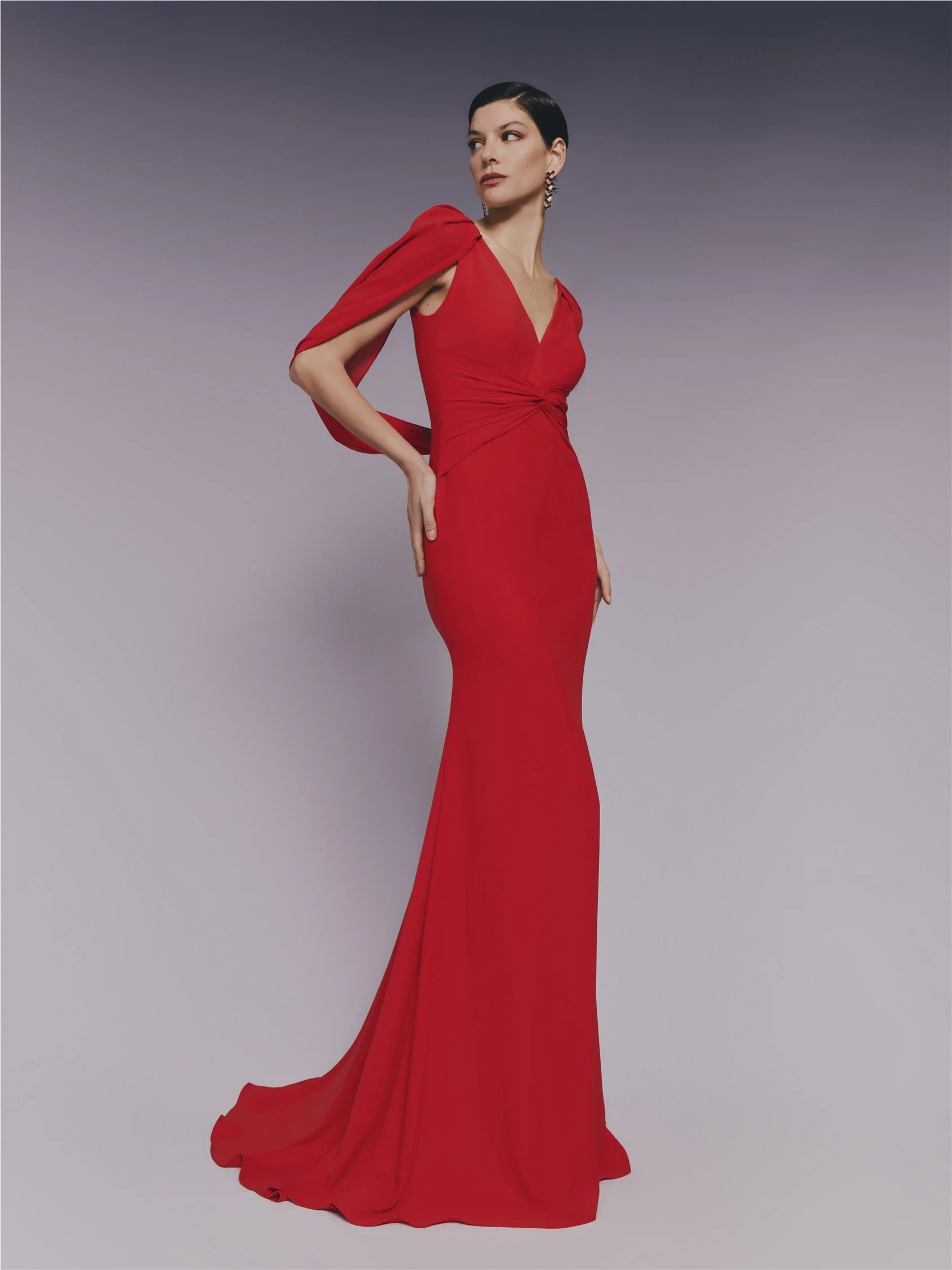 GRACILLA Mermaid godmother dress with V-neckline 1 GRACILLA Mermaid godmother dress with V-neckline