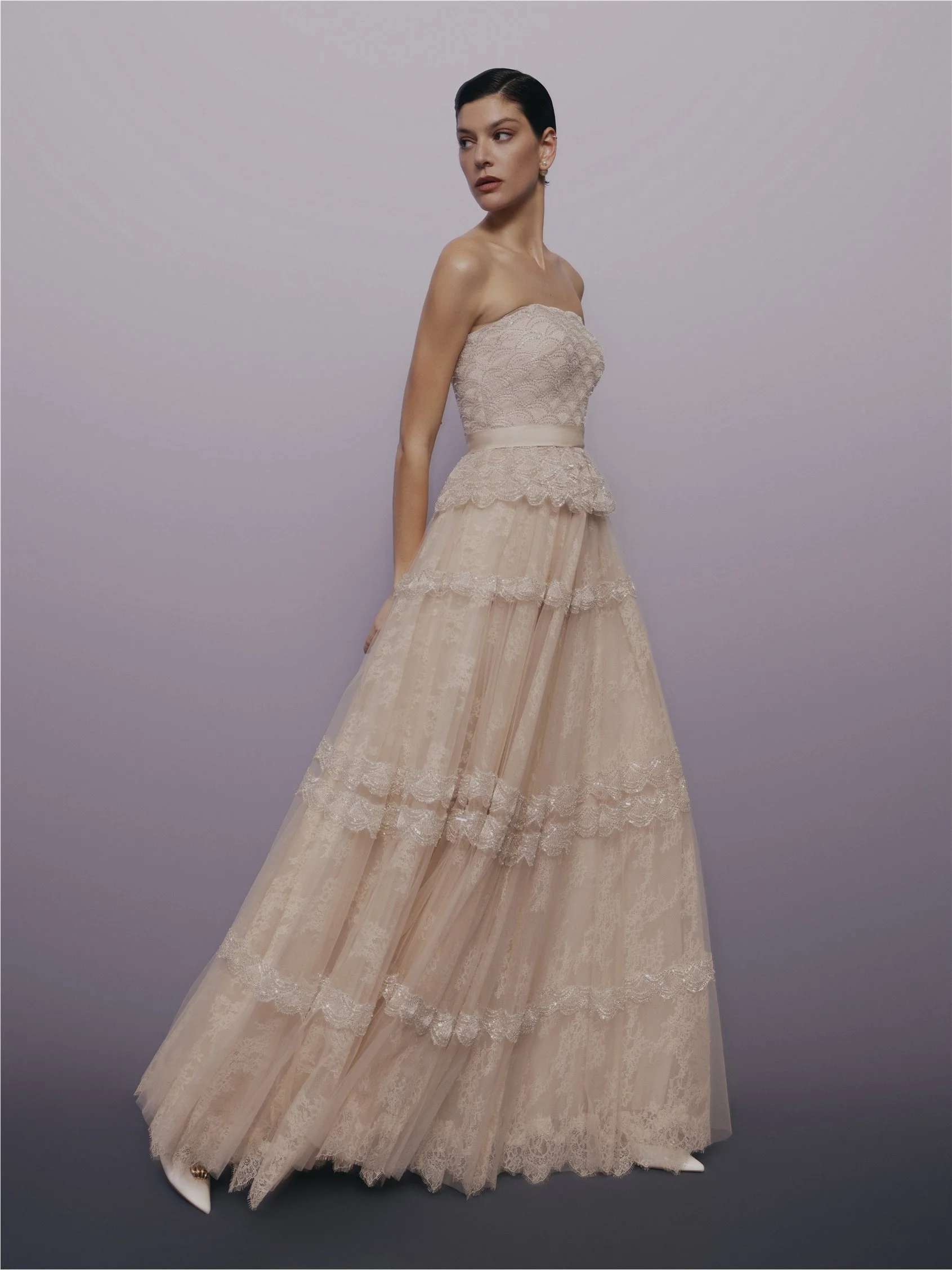 PASSEREAU A-line dress with strapless neckline