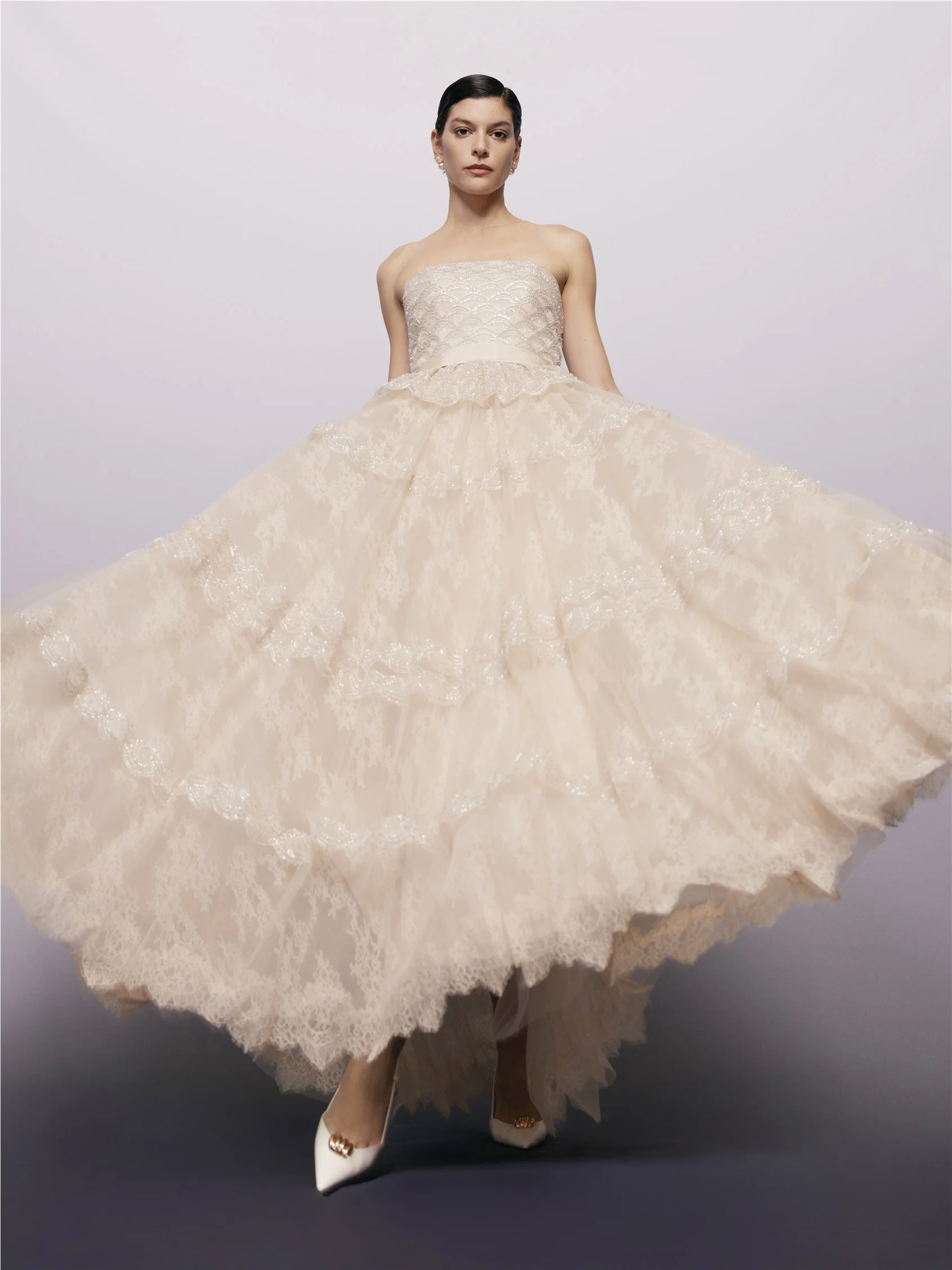 PASSEREAU A-line dress with strapless neckline