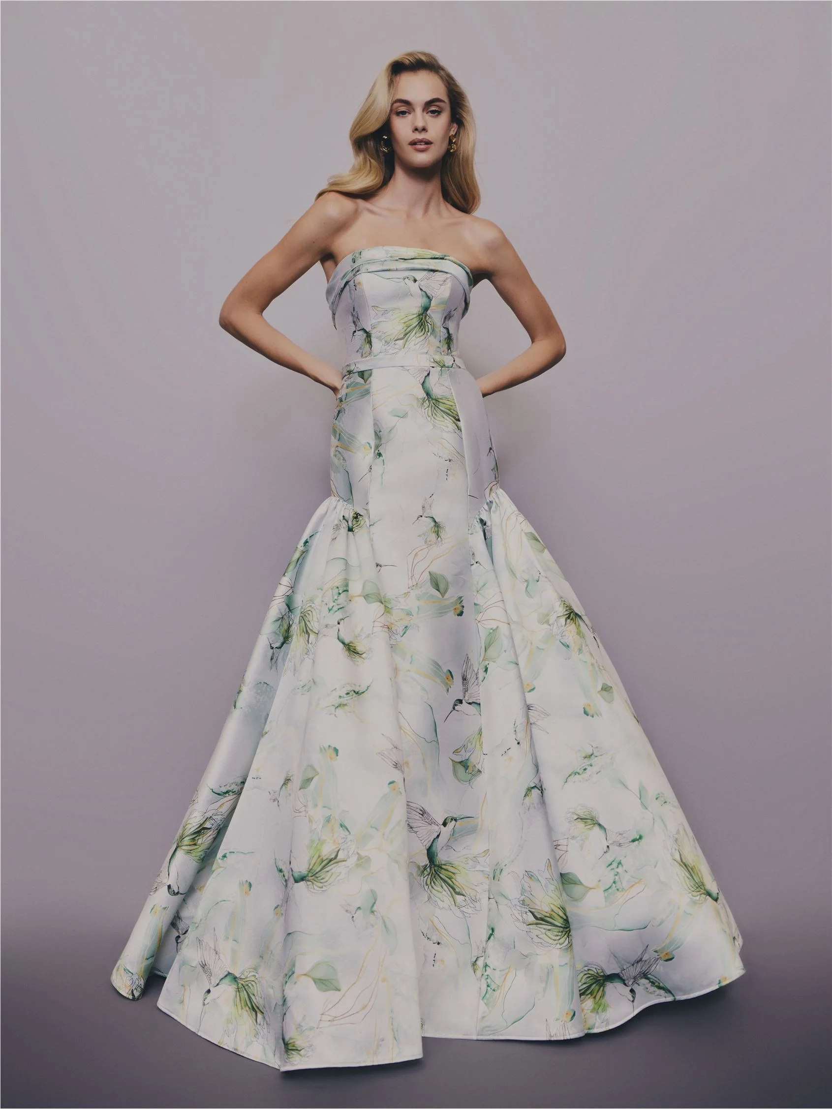 ALHOI A-line dress with strapless neckline
