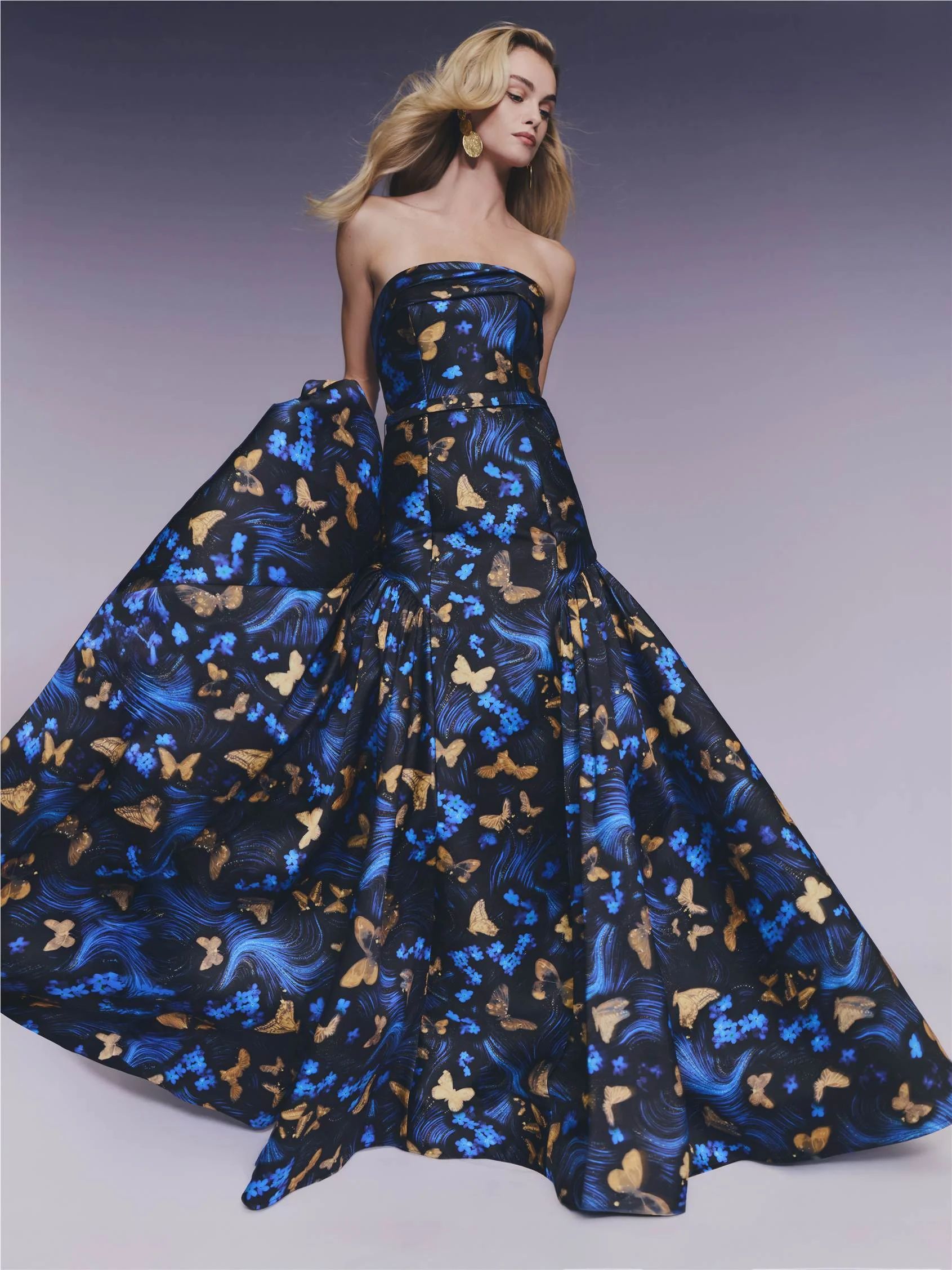 ALHOI A-line dress with strapless neckline