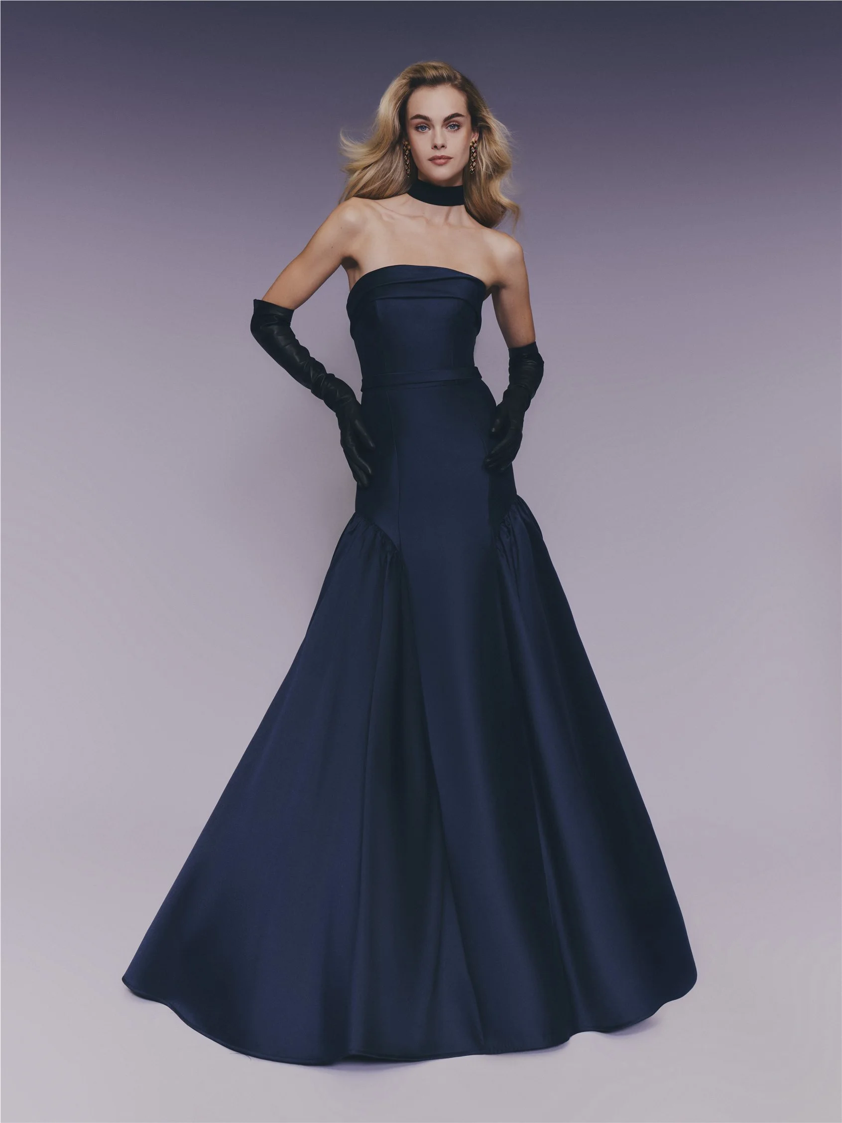 ALHOI A-line dress with strapless neckline