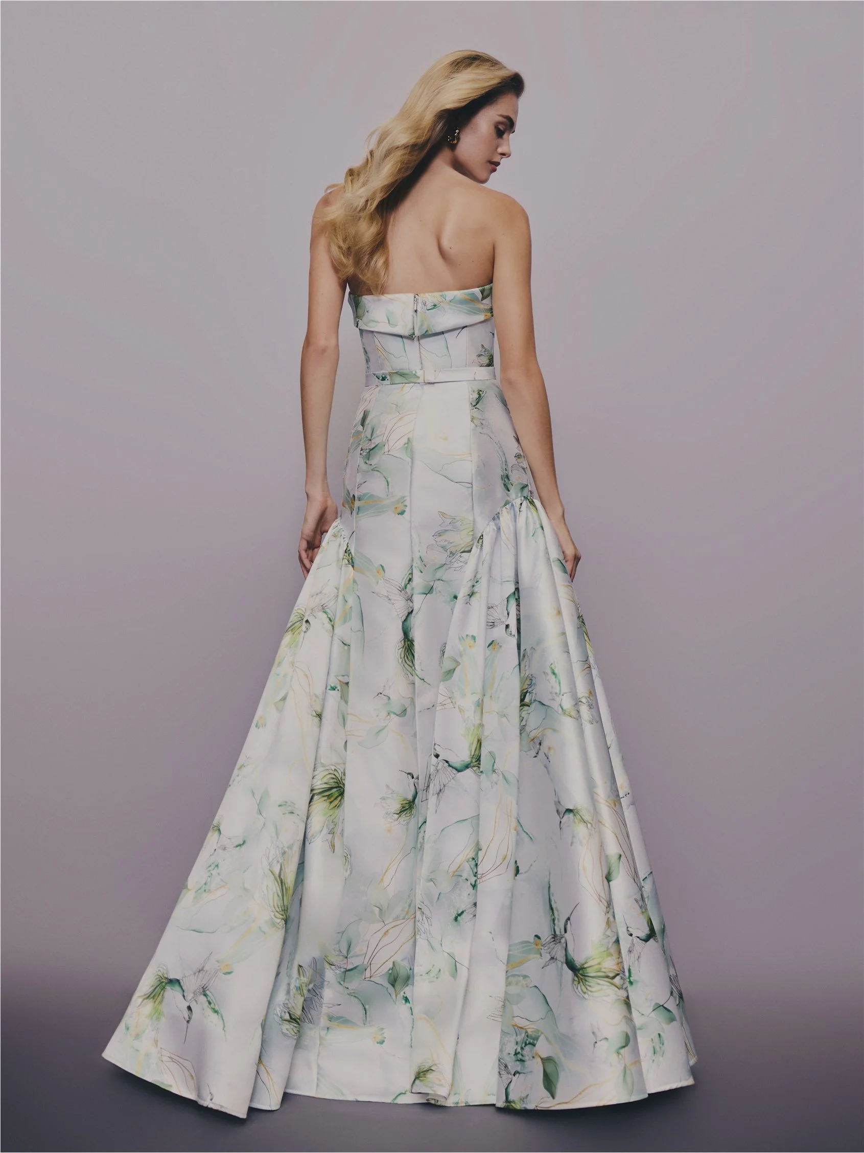 ALHOI A-line dress with strapless neckline