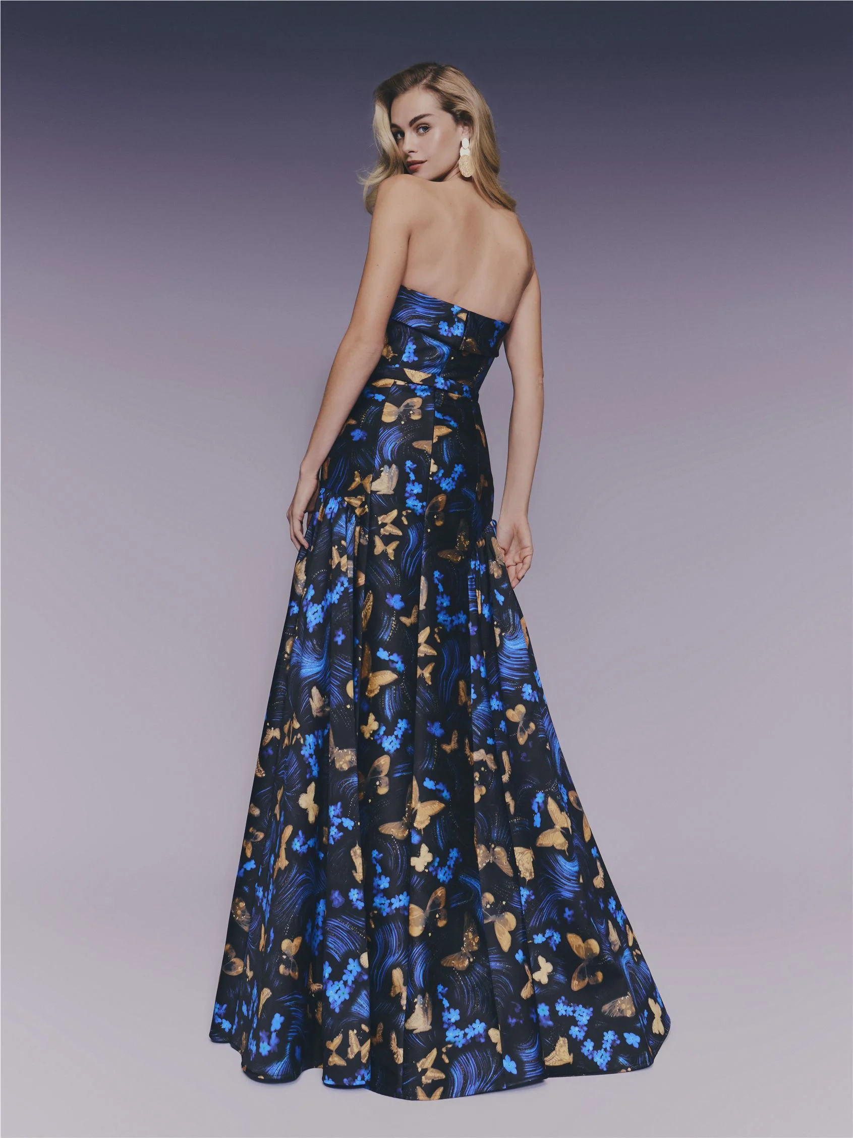 ALHOI A-line dress with strapless neckline