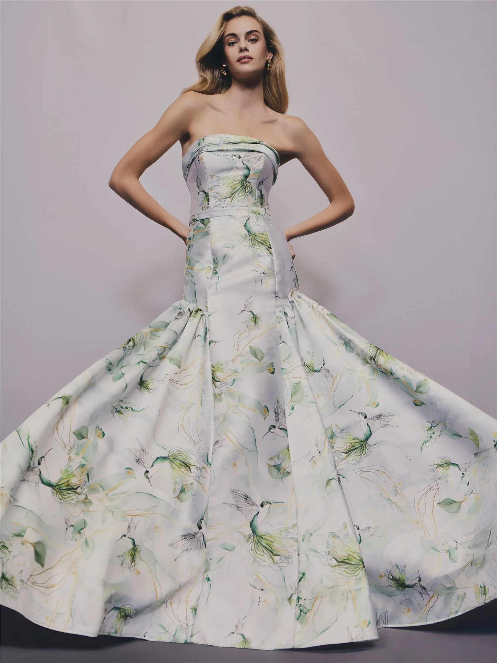 ALHOI A-line dress with strapless neckline