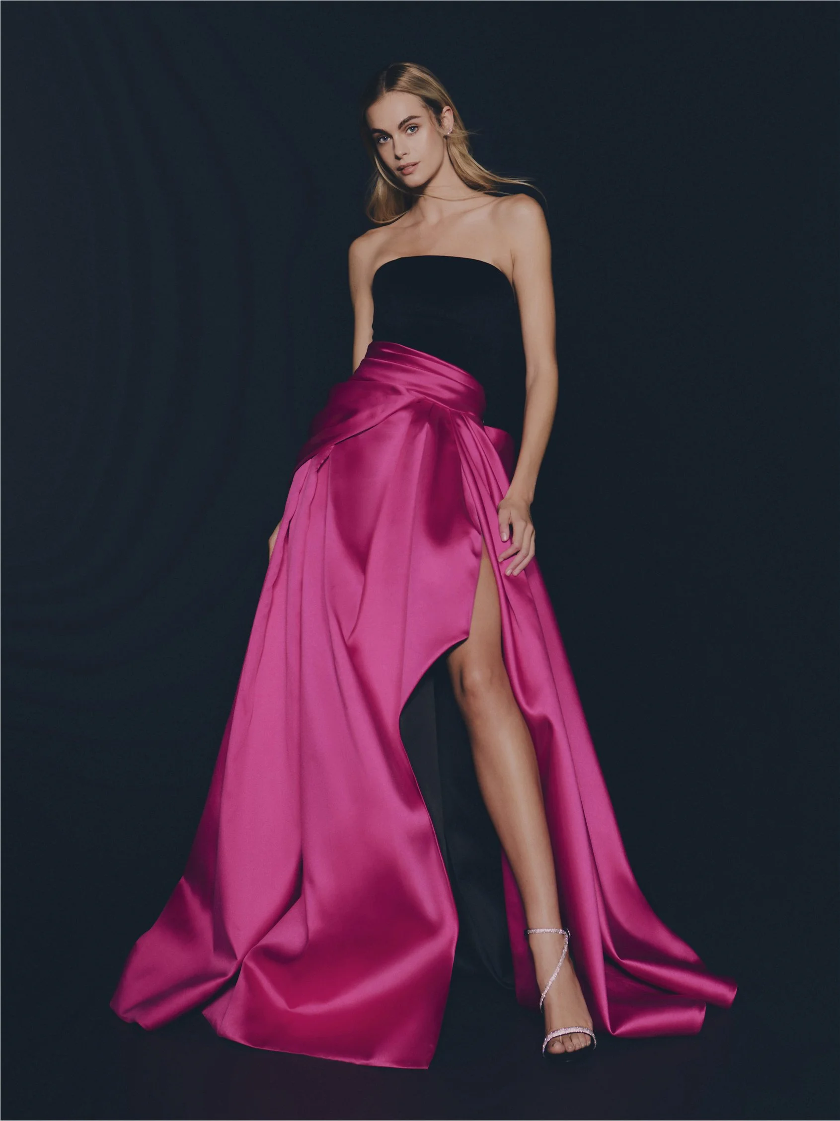 CAHIKU Princess skirt and strapless top set with open back