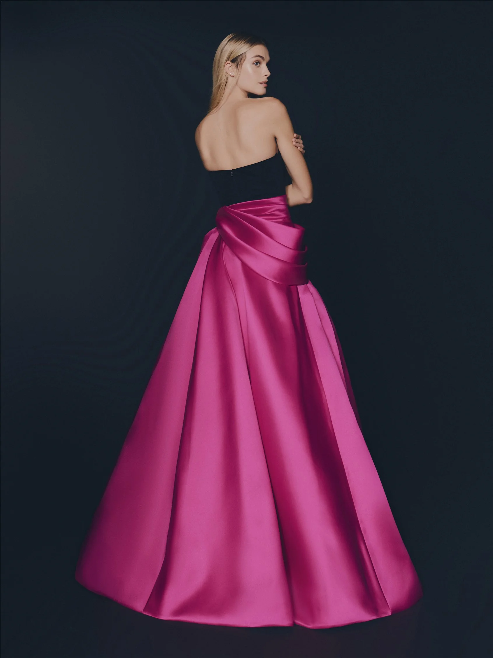 CAHIKU Princess skirt and strapless top set with open back