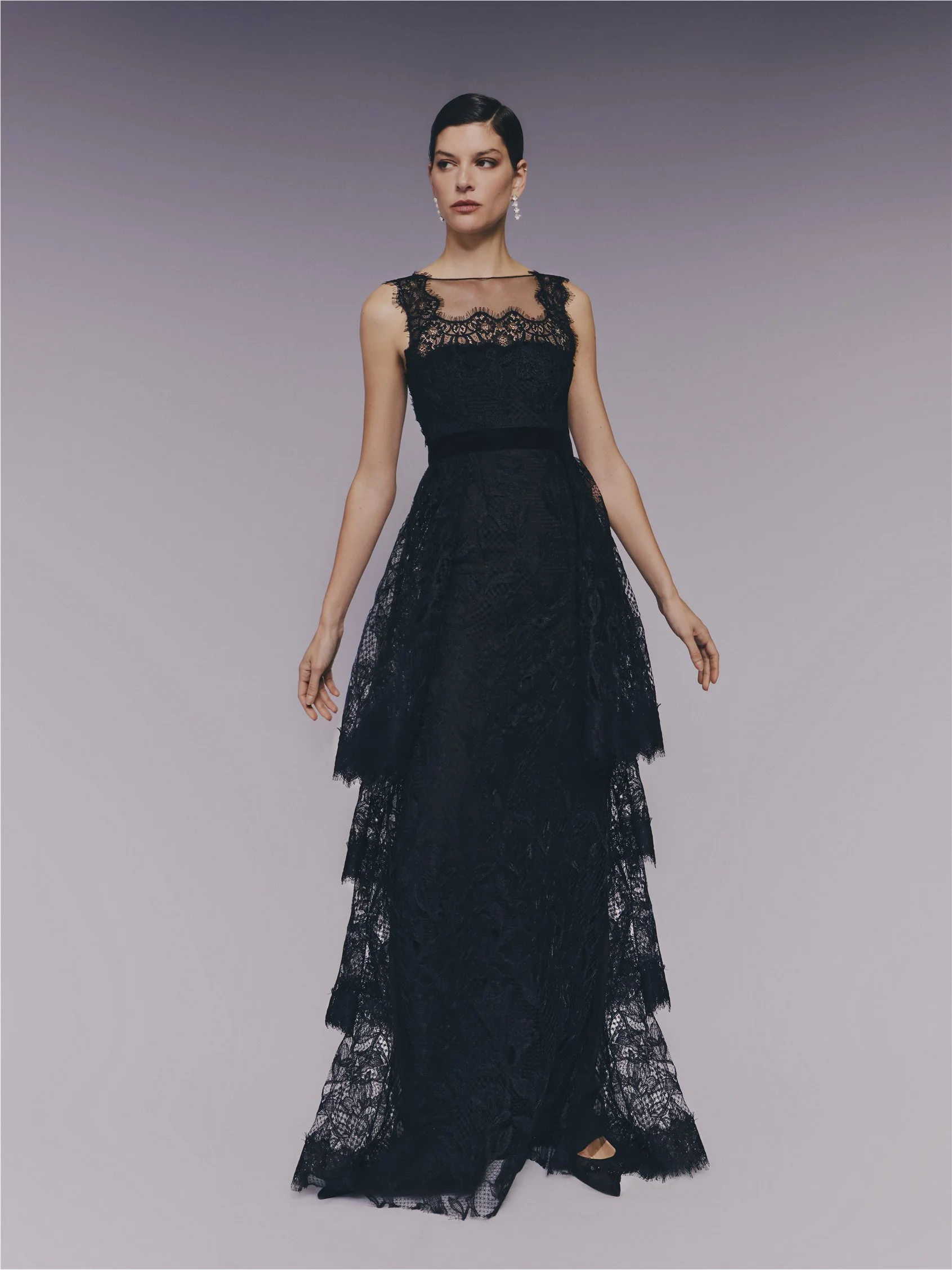 ERIO A-line dress with bateau neckline 1 ERIO A-line dress with bateau neckline