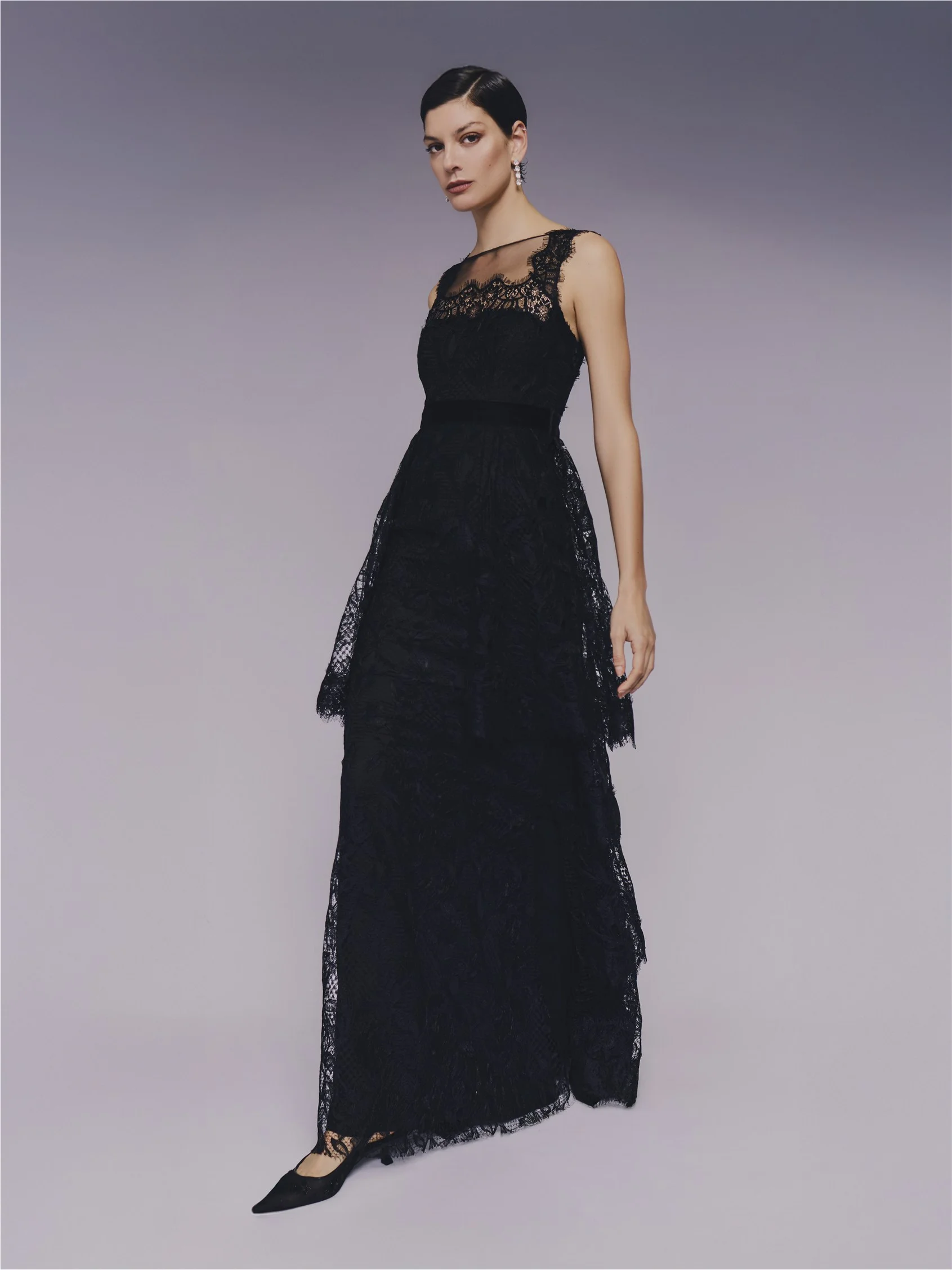 ERIO A-line dress with bateau neckline 3 ERIO A-line dress with bateau neckline