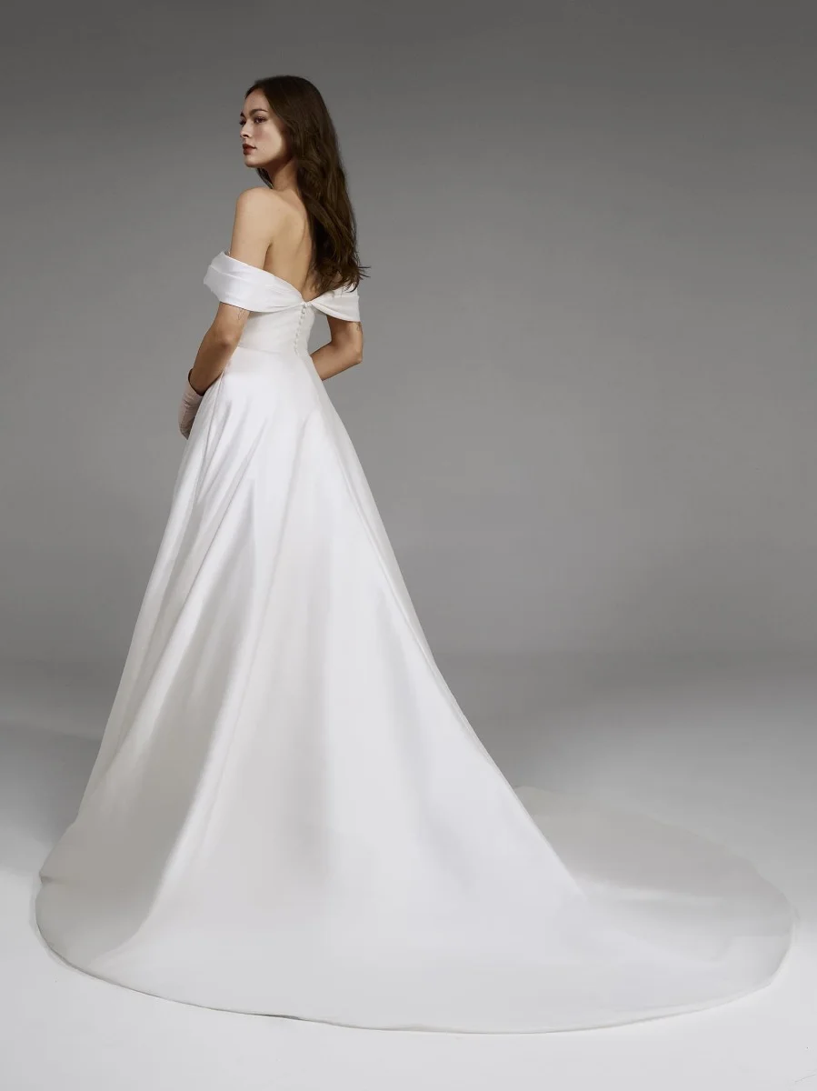 ATHOS A-line wedding dress in Mikado